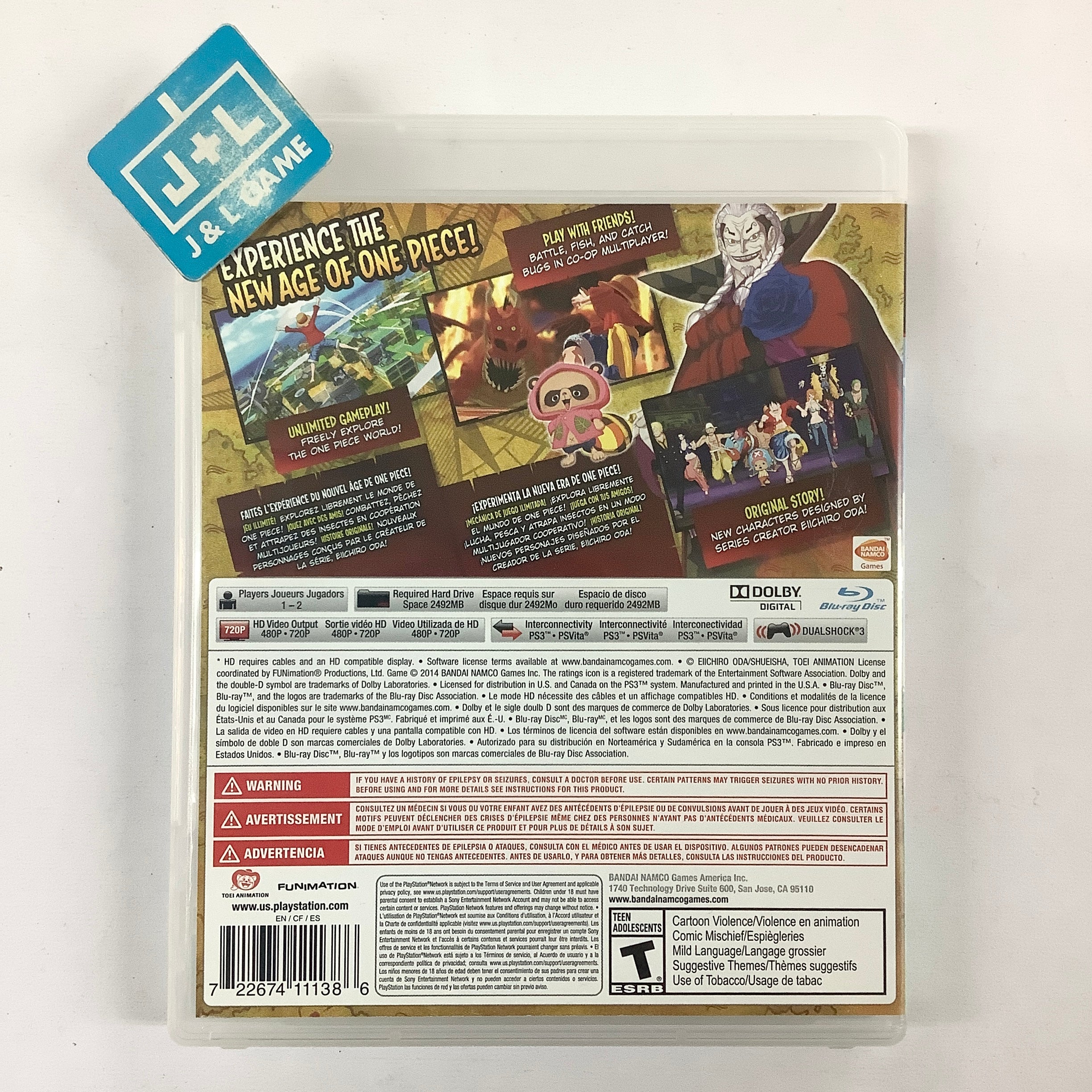 One Piece: Unlimited World Red - (PS3) PlayStation 3 [Pre-Owned] Video Games Bandai Namco Games   