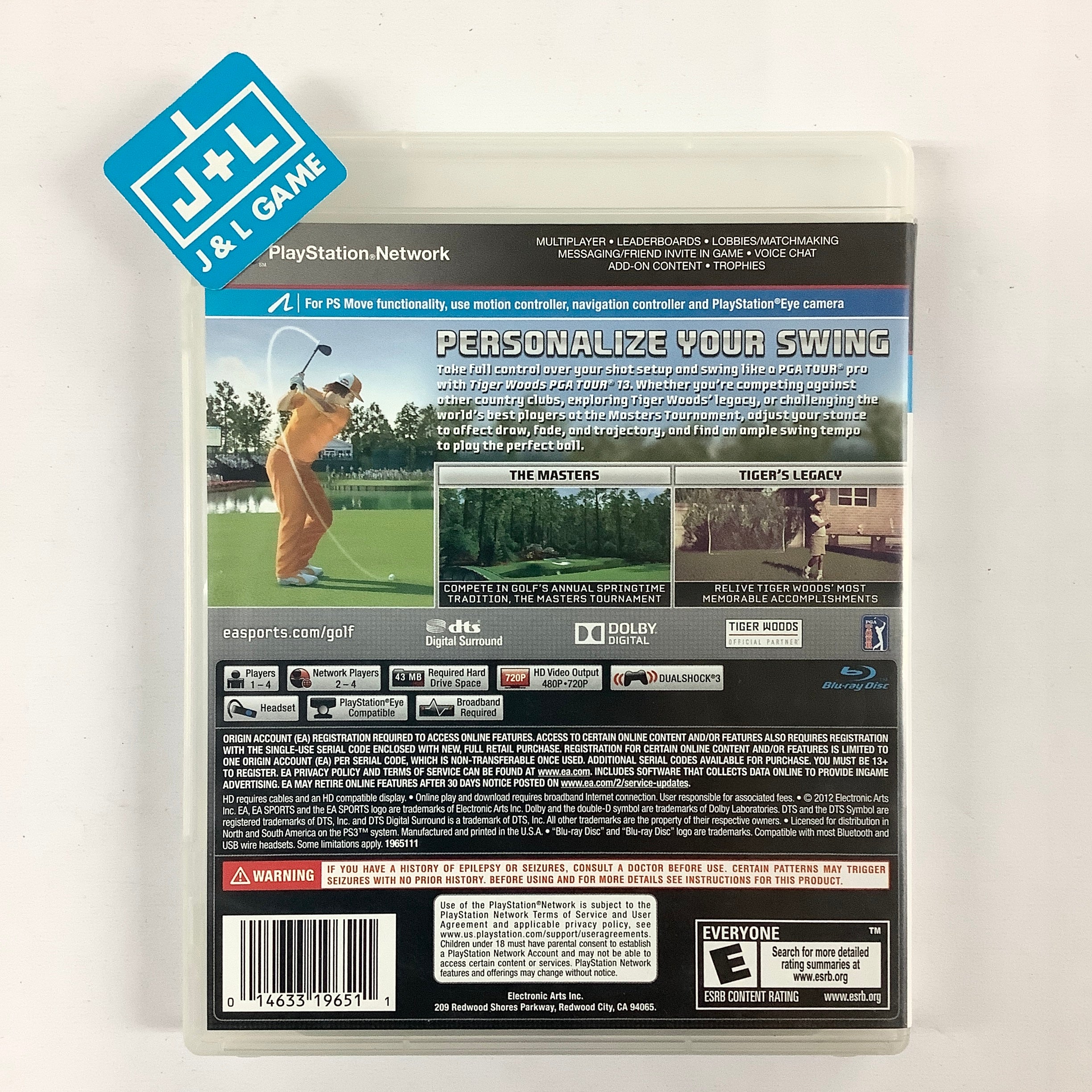 Tiger Woods PGA Tour 13 - (PS3) PlayStation 3 [Pre-Owned] Video Games Electronic Arts   