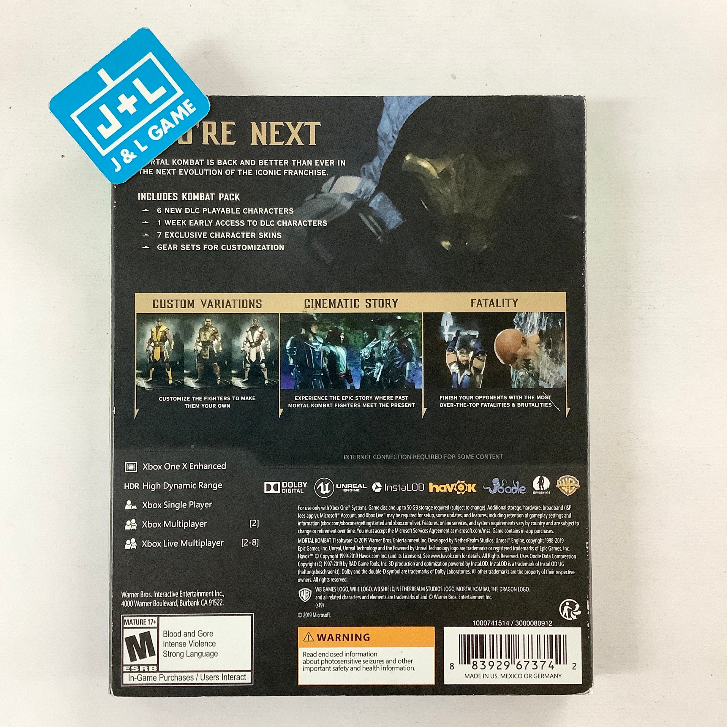 Mortal Kombat 11: Premium Edition - (XB1) Xbox One [Pre-Owned] Video Games WB Games   