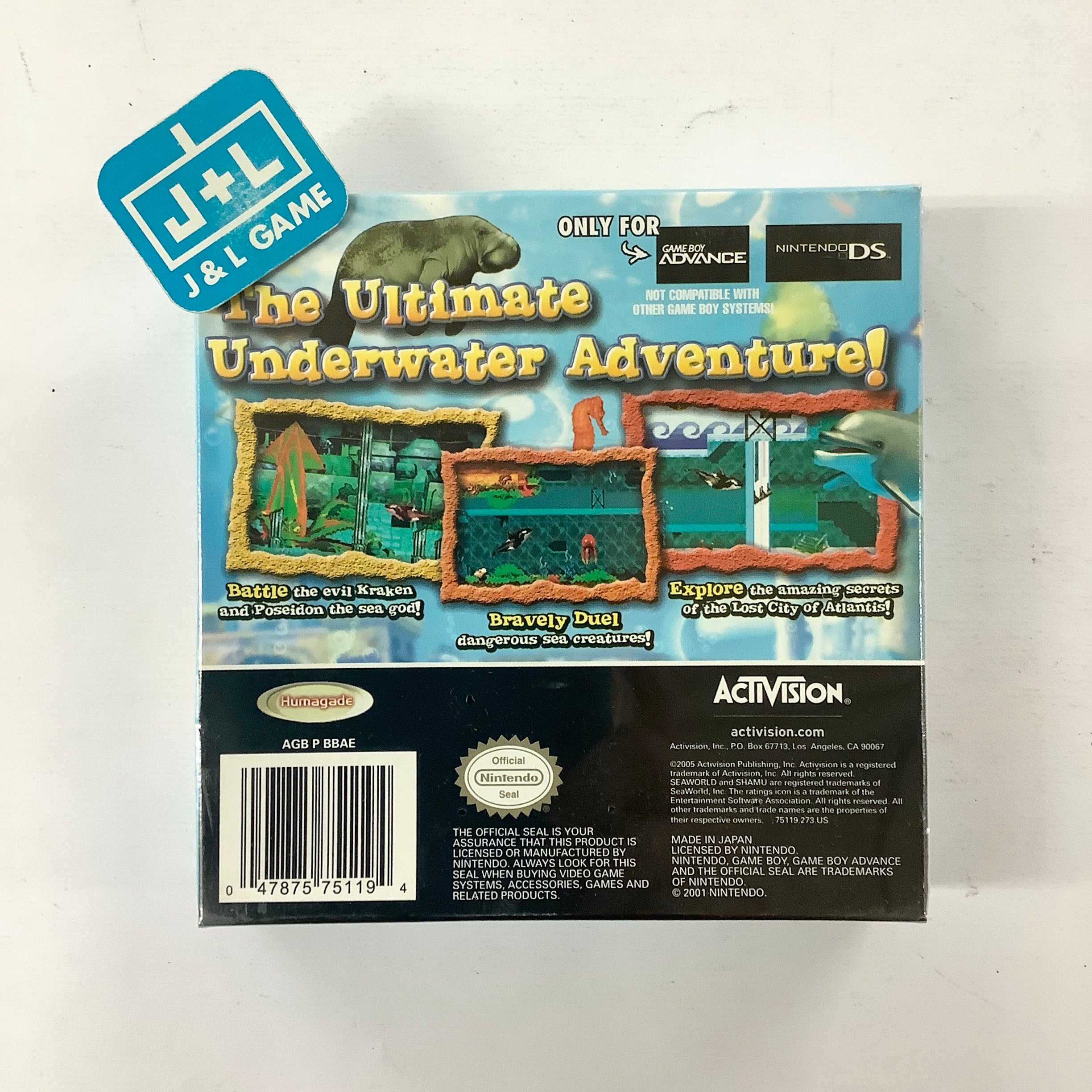 Sea World Adventure Parks: Shamu's Deep Sea Adventures - (GBA) Game Boy Advance Video Games Activision   