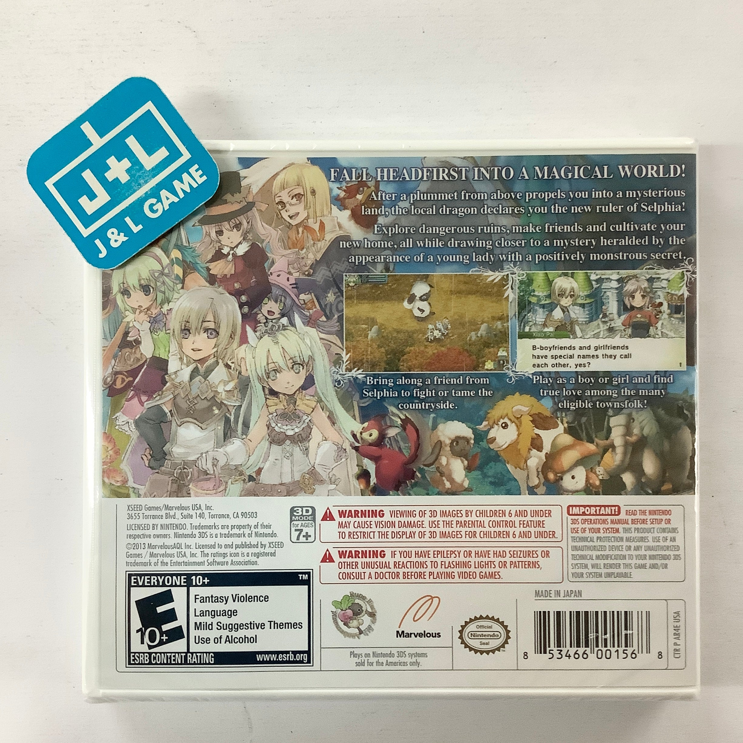 Rune Factory 4 - Nintendo 3DS Video Games XSEED Games   