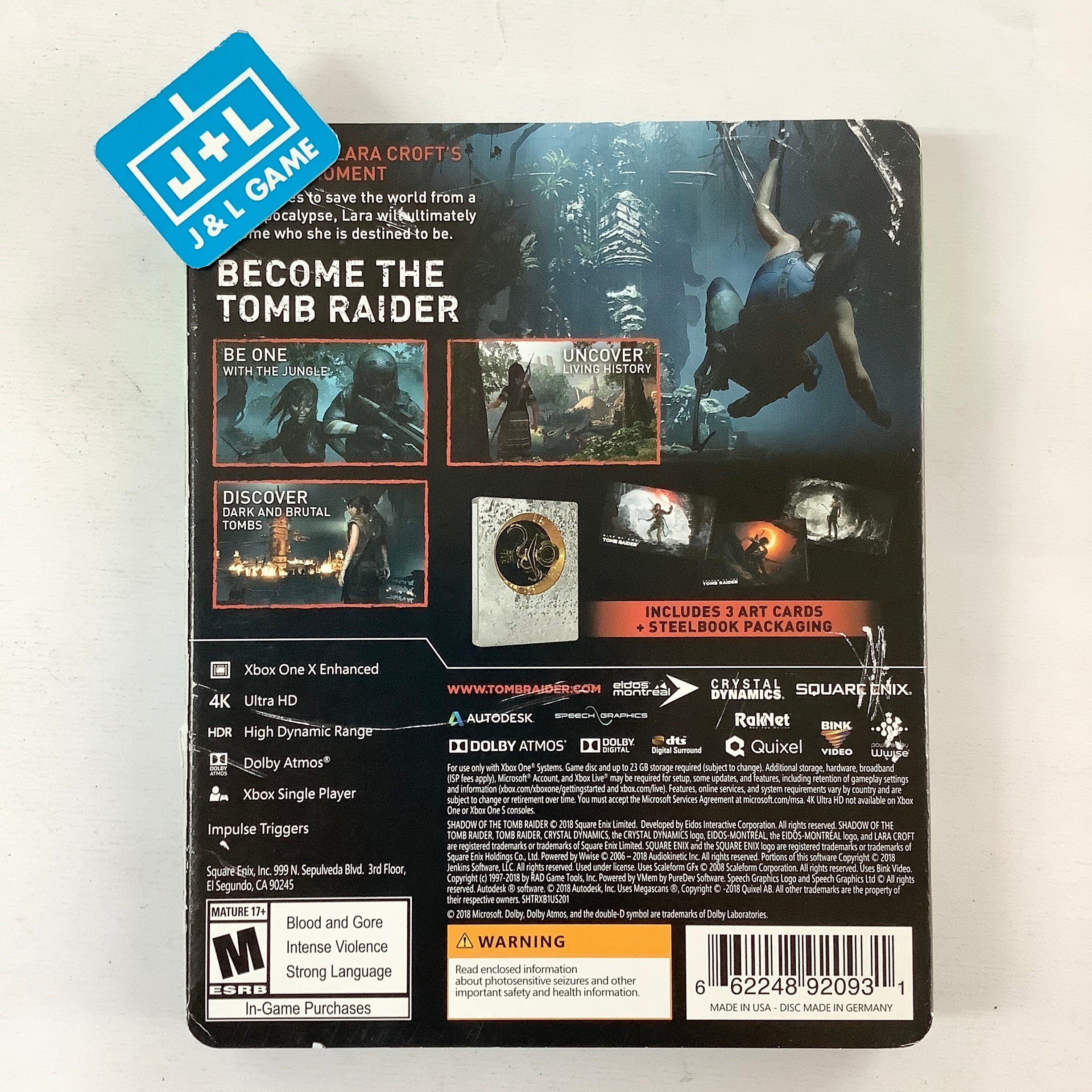 Shadow of the Tomb Raider (Limited SteelBook Edition) - (XB1) Xbox One [Pre-Owned] Video Games Square Enix   