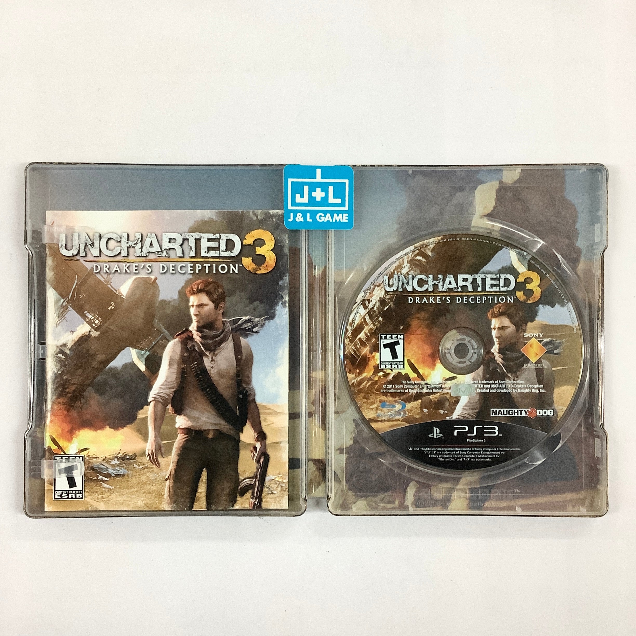 Uncharted 3: Drake's Deception (Steelbook) - (PS3) PlayStation 3 [Pre-Owned] Video Games Sony   