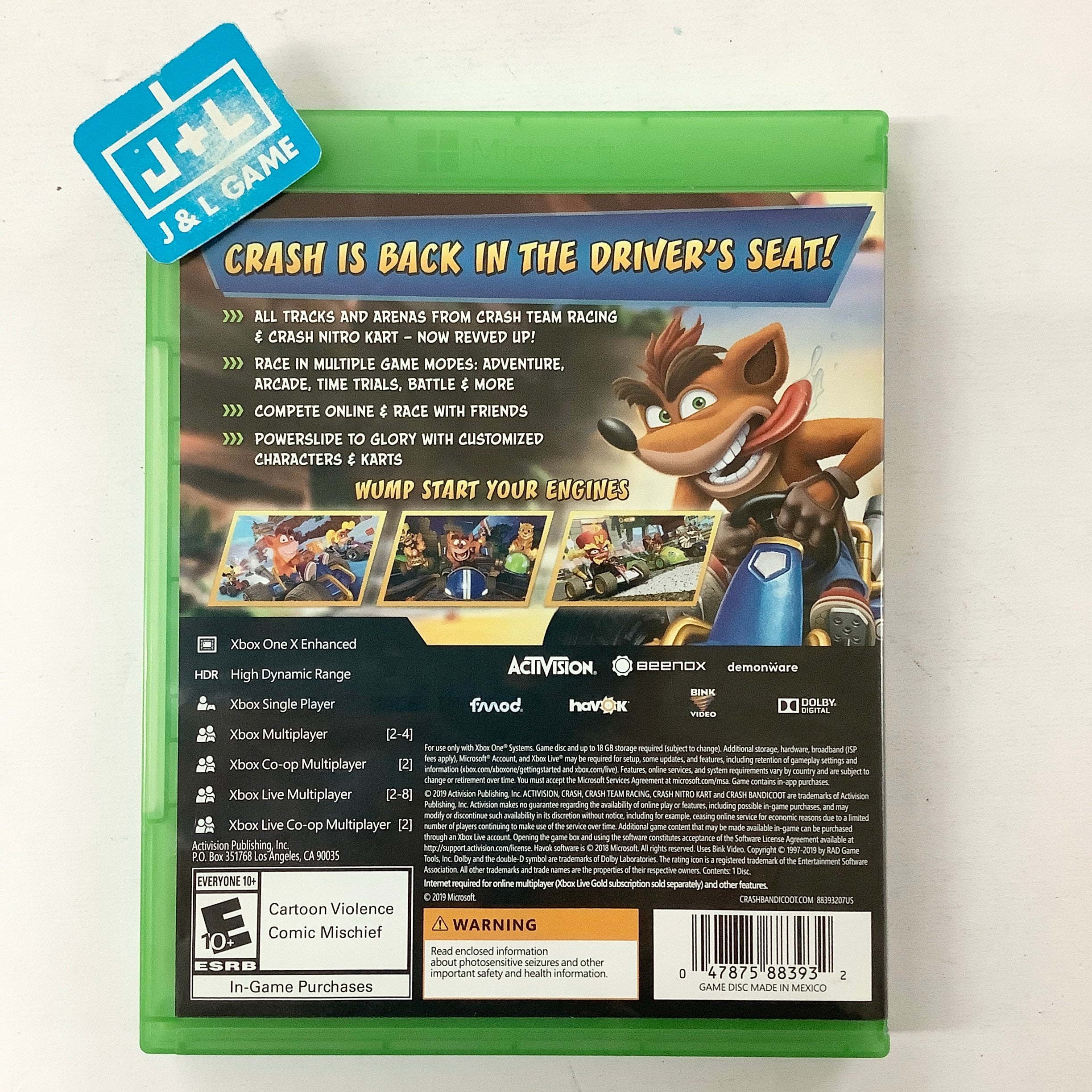 Crash Team Racing: Nitro Fueled - (XB1) Xbox One [Pre-Owned] Video Games Activision   