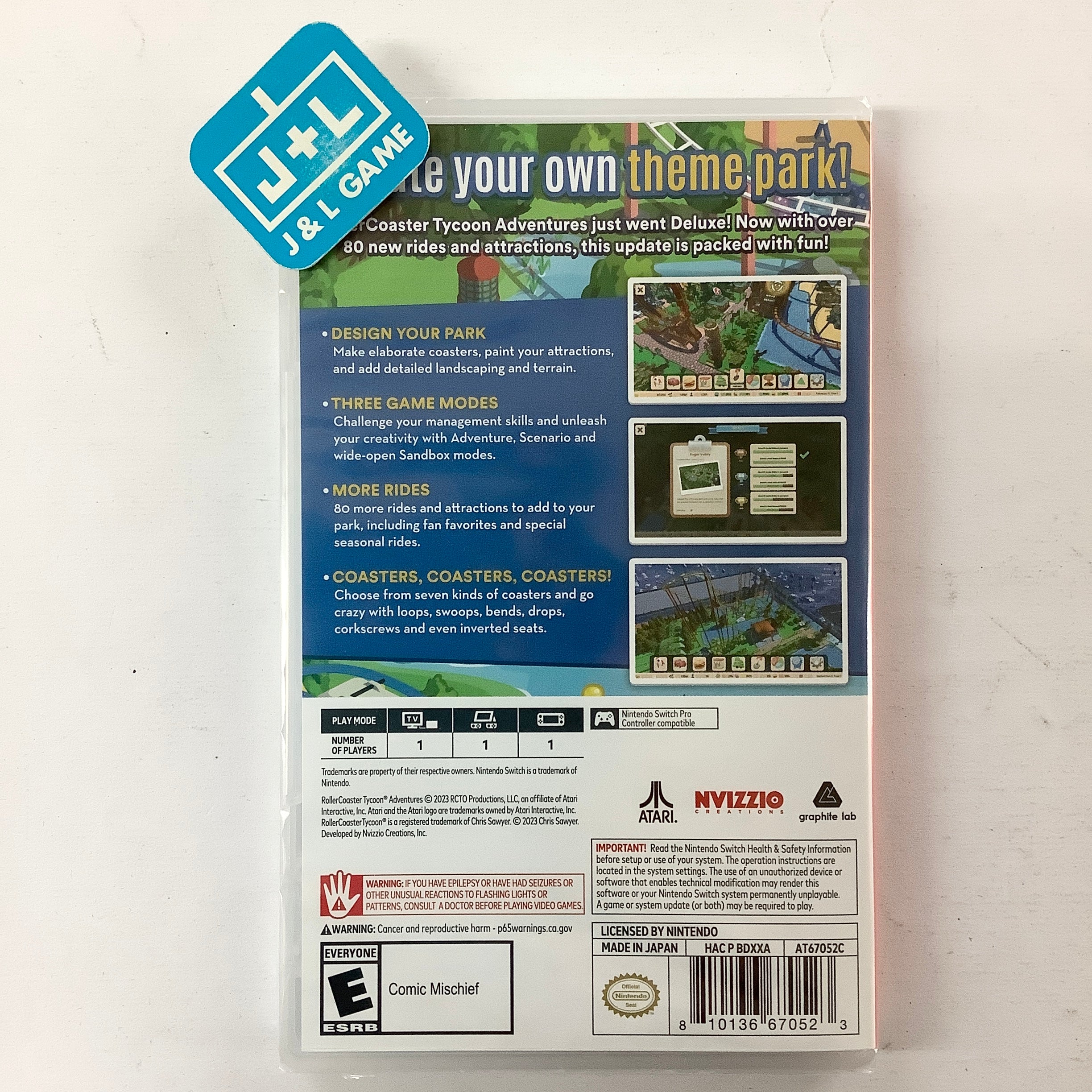 RollerCoaster Tycoon Adventures Deluxe - (NSW) Nintendo Switch Video Games Atari   