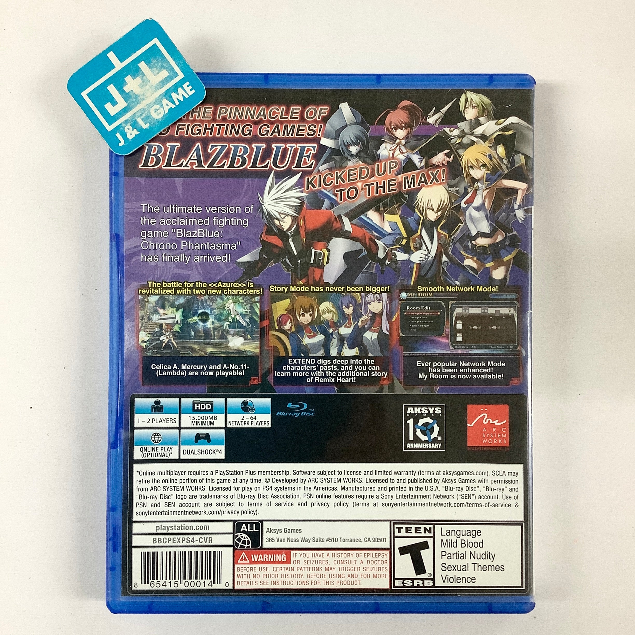 BlazBlue: Chrono Phantasma Extend - (PS4) PlayStation 4 [Pre-Owned] Video Games Aksys Games   