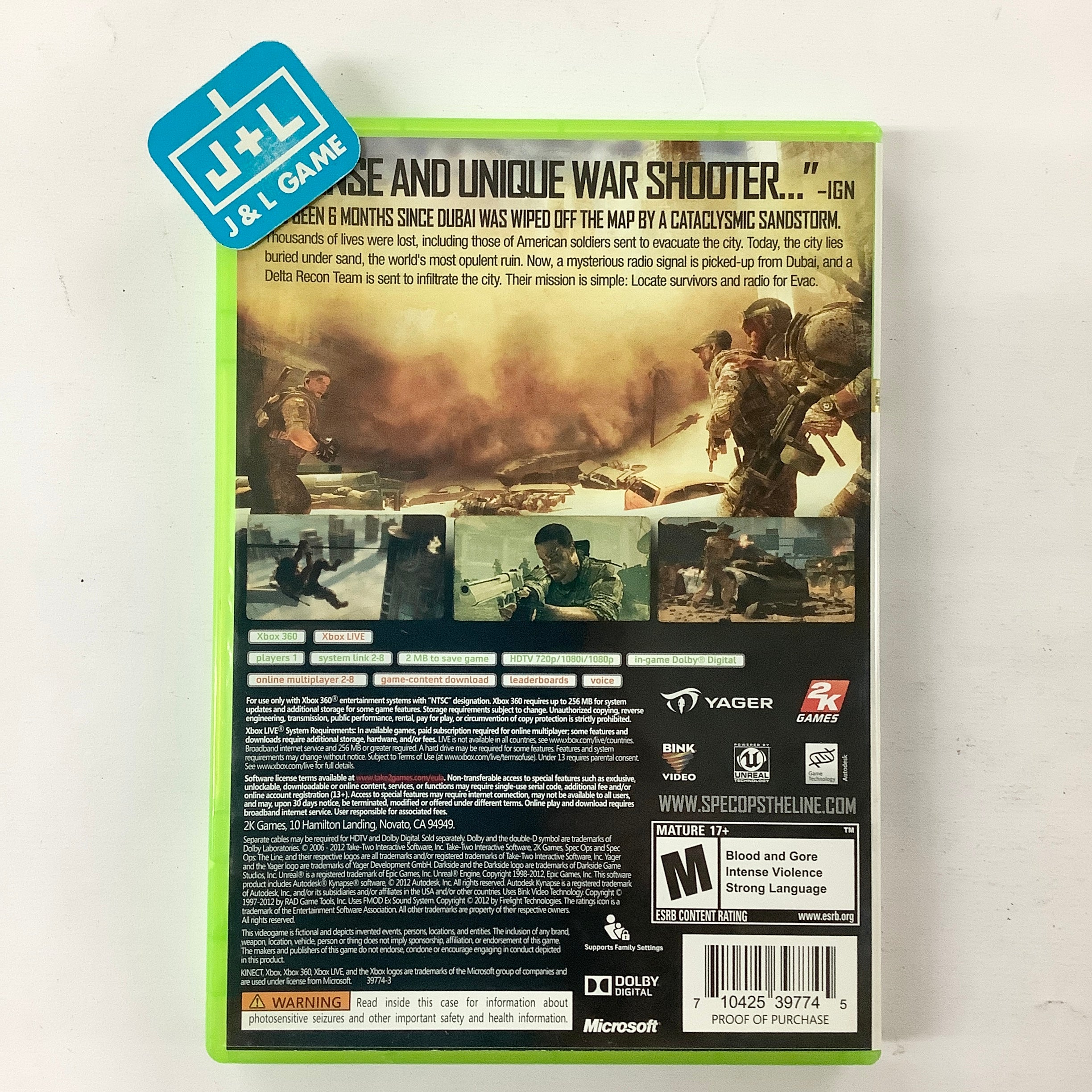 Spec Ops: The Line - Xbox 360 [Pre-Owned] Video Games 2K Games   