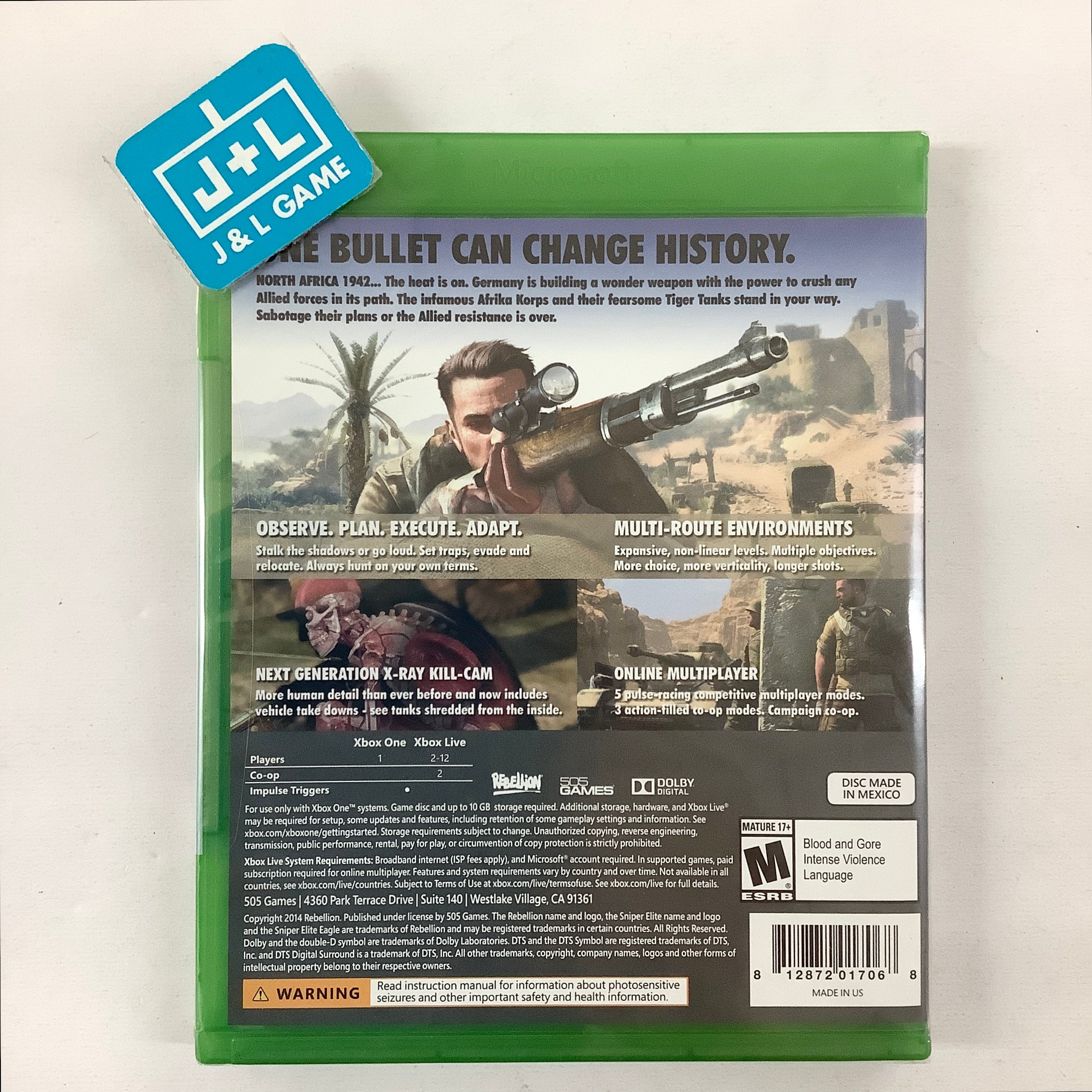 Sniper Elite III - (XB1) Xbox One Video Games 505 Games   