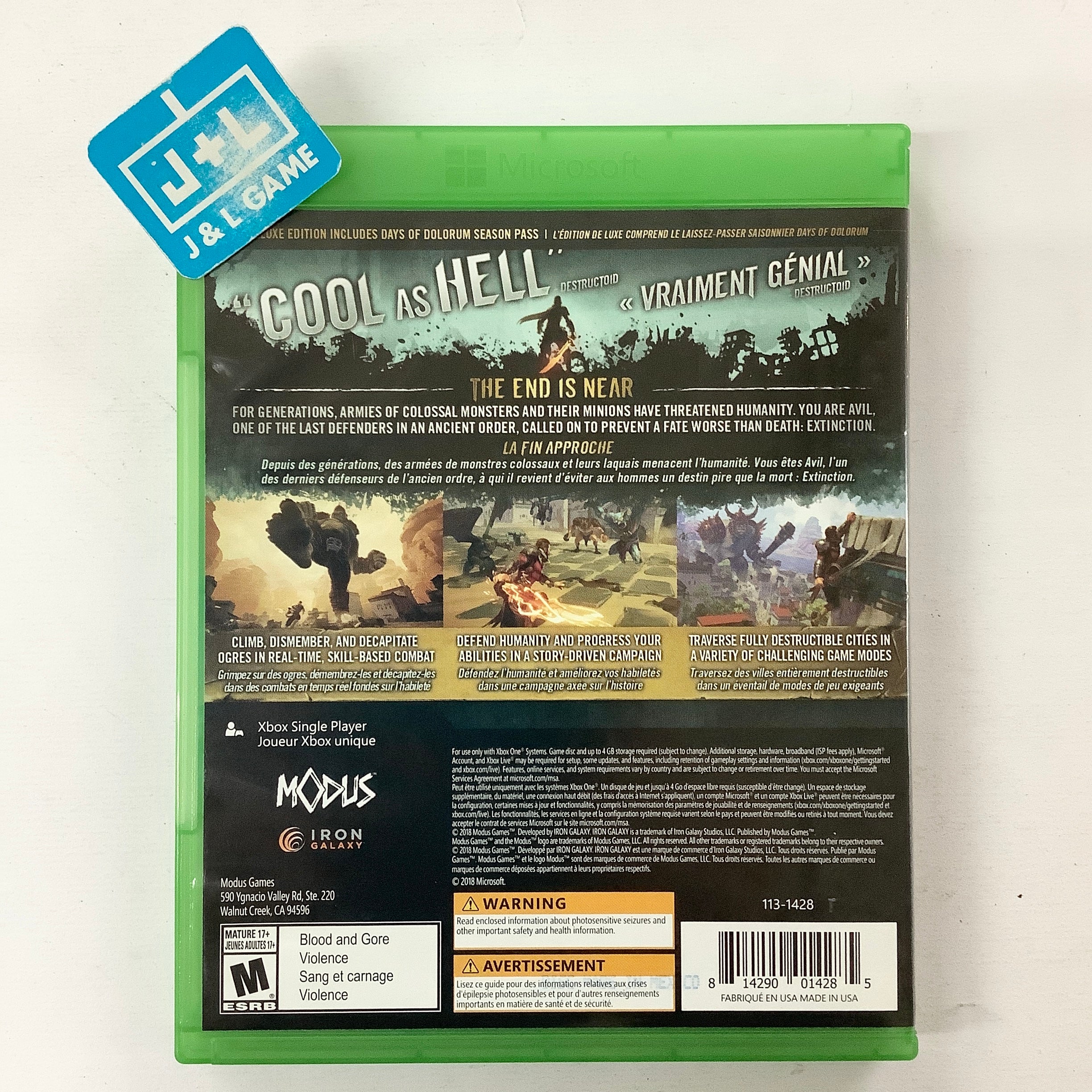 Extinction (Deluxe Edition) - (XB1) Xbox One [Pre-Owned] Video Games Modus   