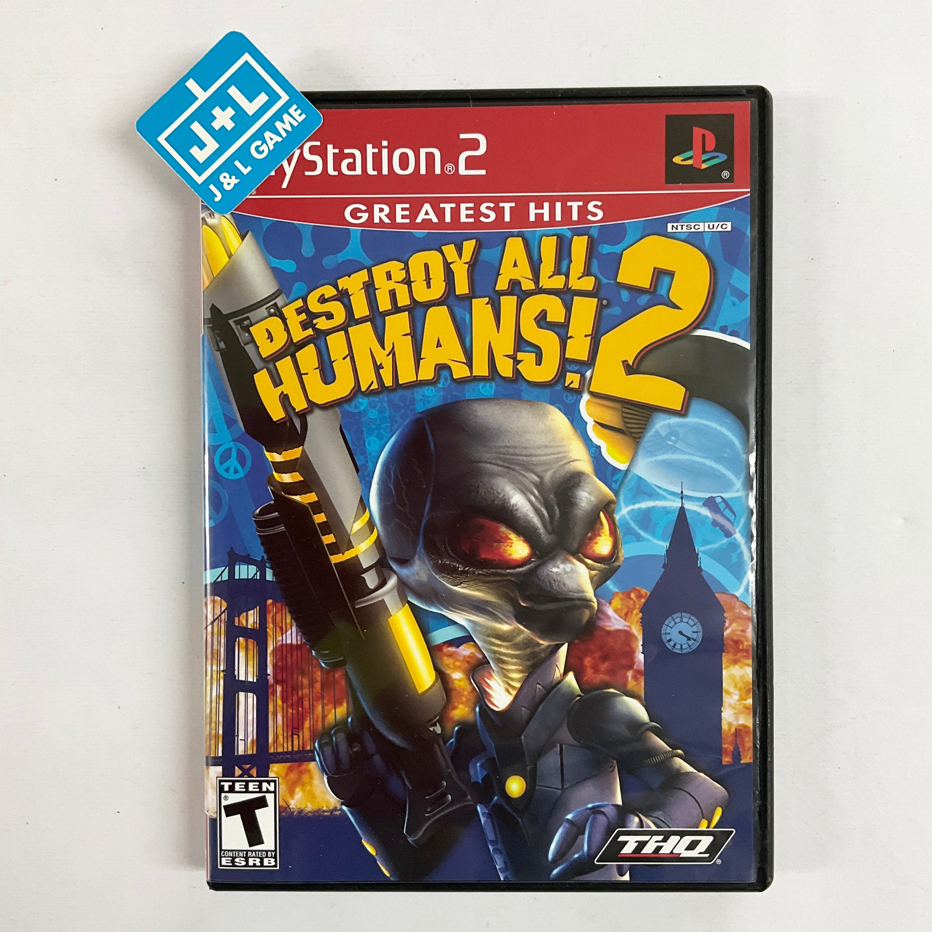 Destroy All Humans! 2 (Greatest Hits) - (PS2) PlayStation 2 [Pre-Owned] Video Games THQ   