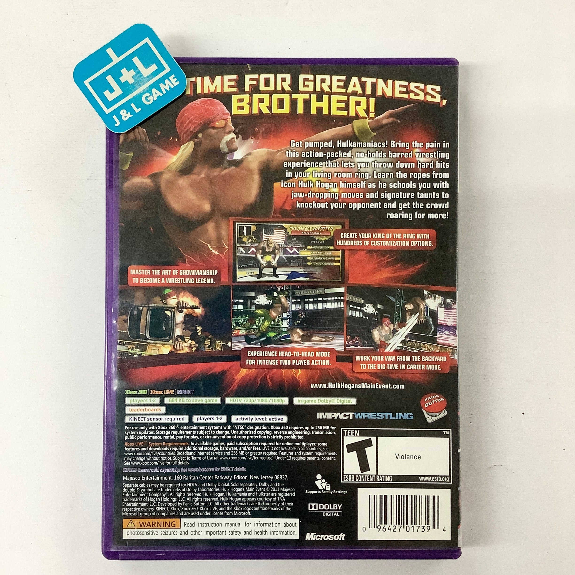 Hulk Hogan's Main Event (Kinect Required) - Xbox 360 [Pre-Owned] Video Games 505 Games   