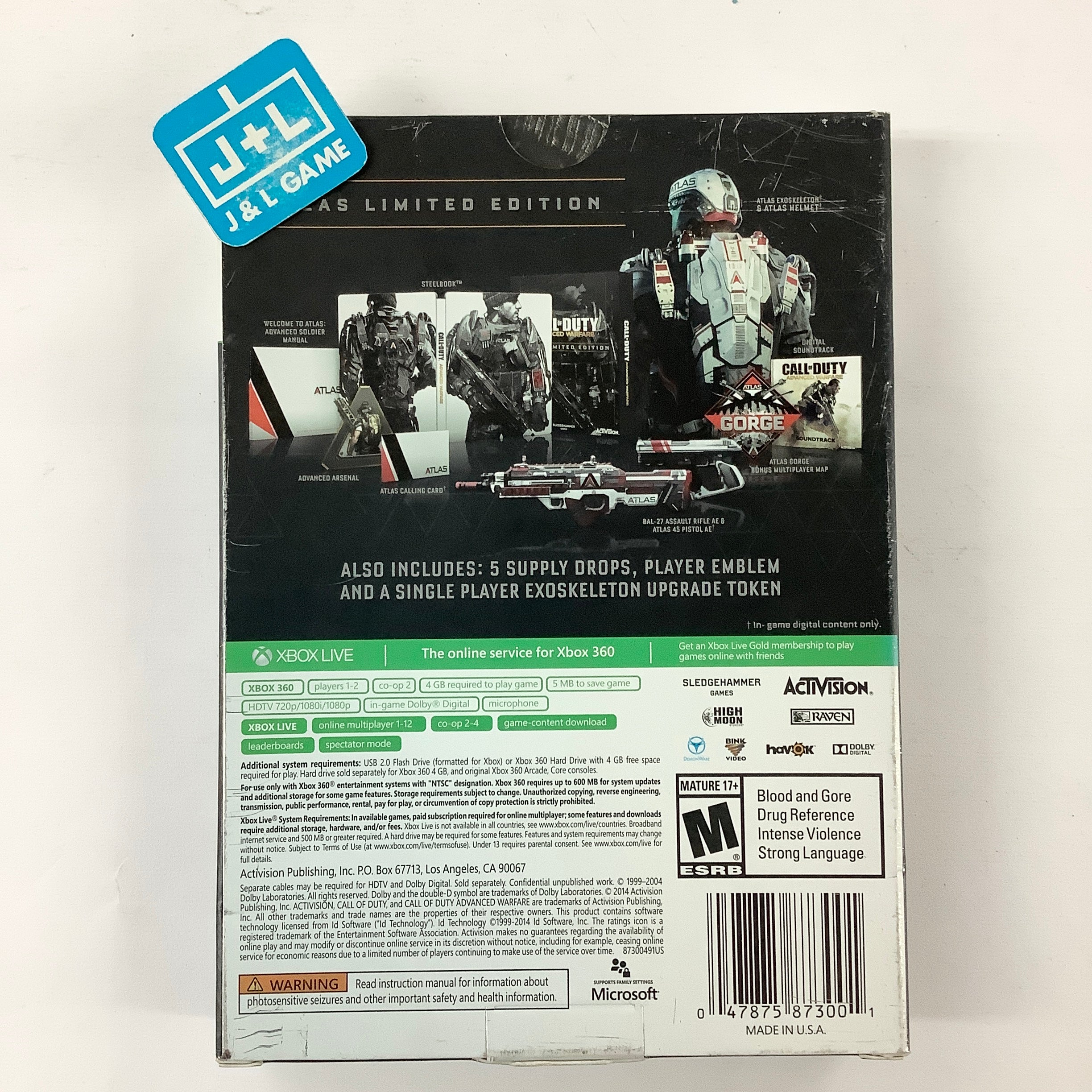 Call of Duty: Advanced Warfare (Atlas Limited Edition) - Xbox 360 [Pre-Owned] Video Games ACTIVISION   