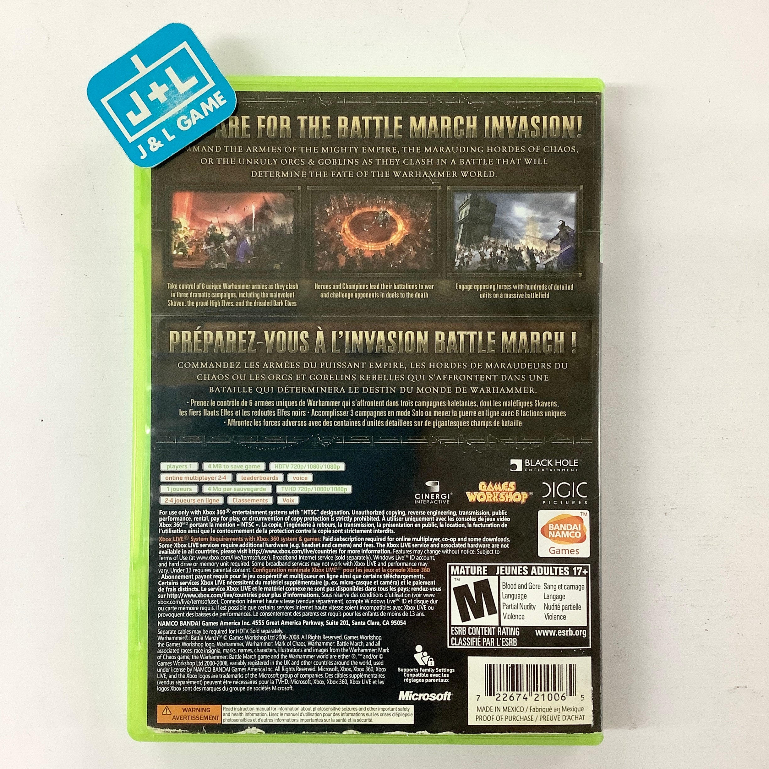 Warhammer: Battle March - Xbox 360 [Pre-Owned] Video Games Namco Bandai Games   