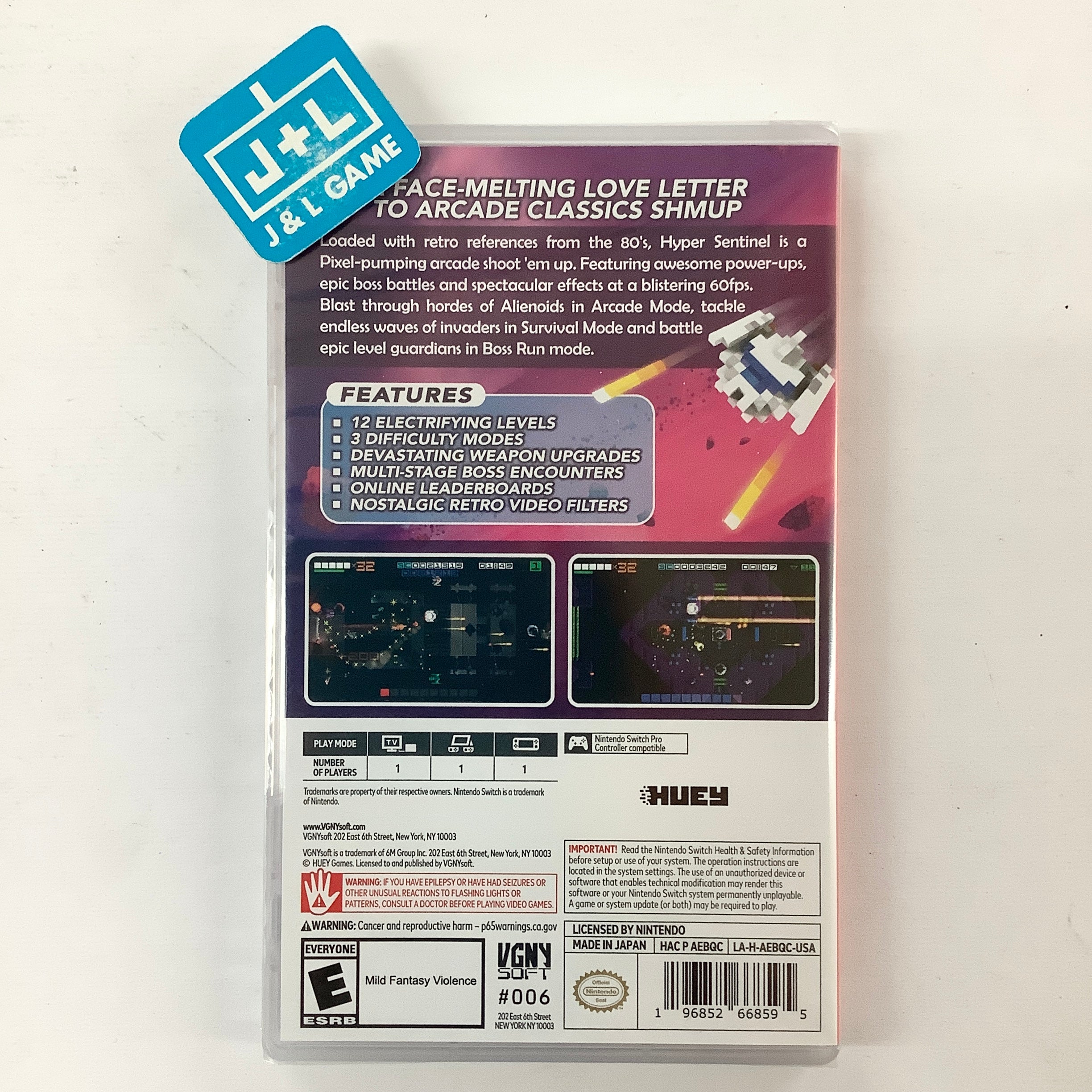 Hyper Sentinel - (NSW) Nintendo Switch Video Games VGNYsoft   