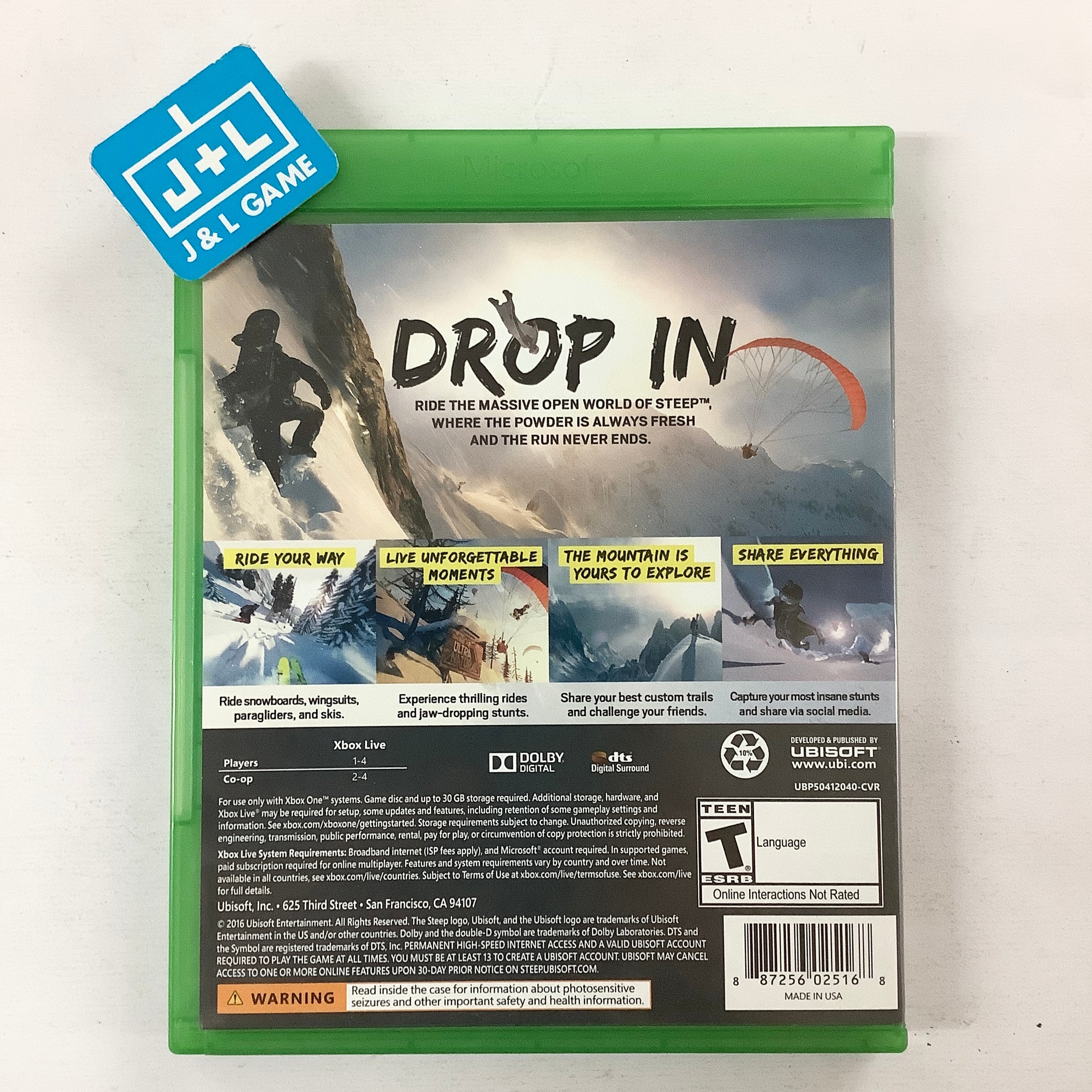 Steep - (XB1) Xbox One [Pre-Owned] Video Games Ubisoft   