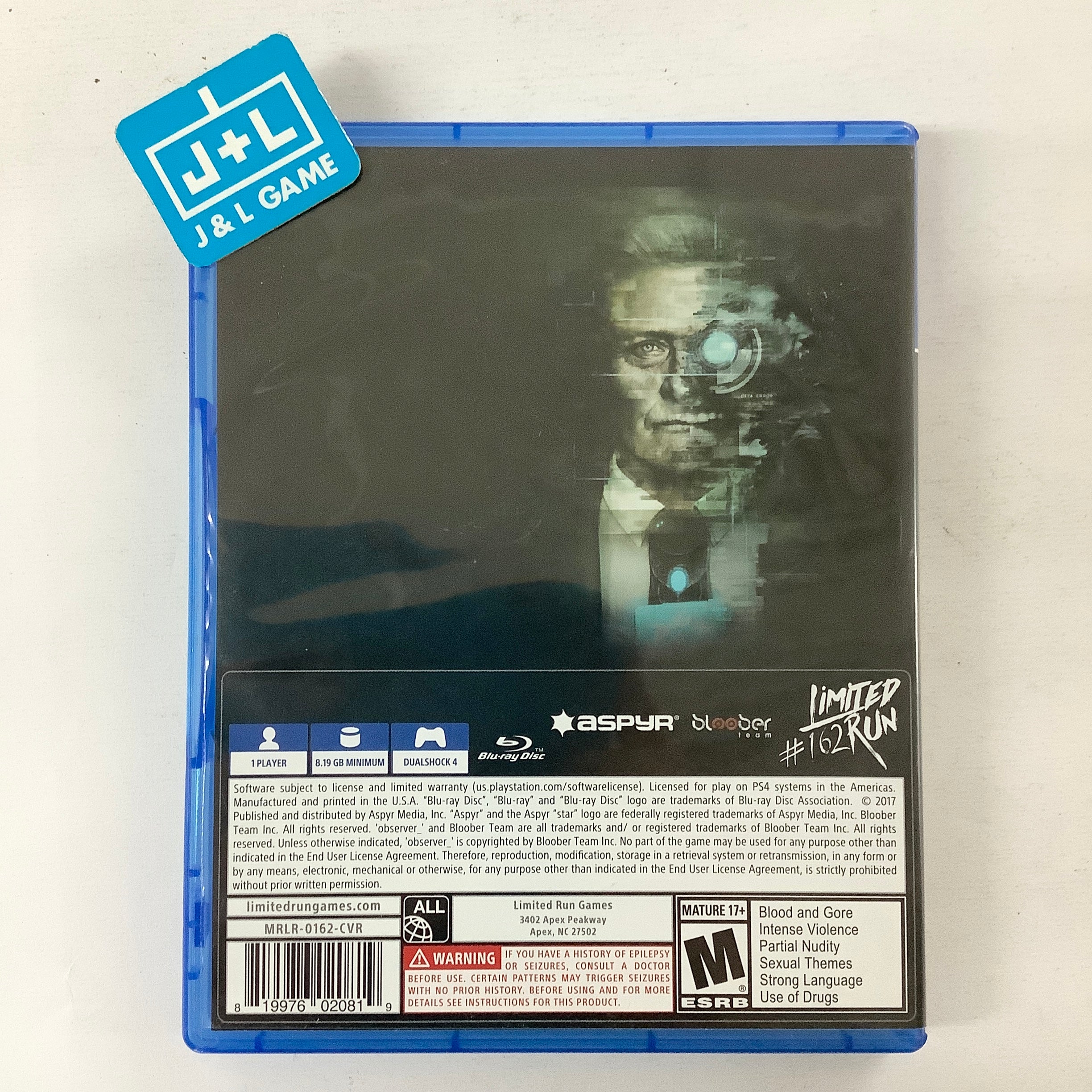 Observer (Limited Run #162) - (PS4) PlayStation 4 [Pre-Owned] Video Games Limited Run Games   