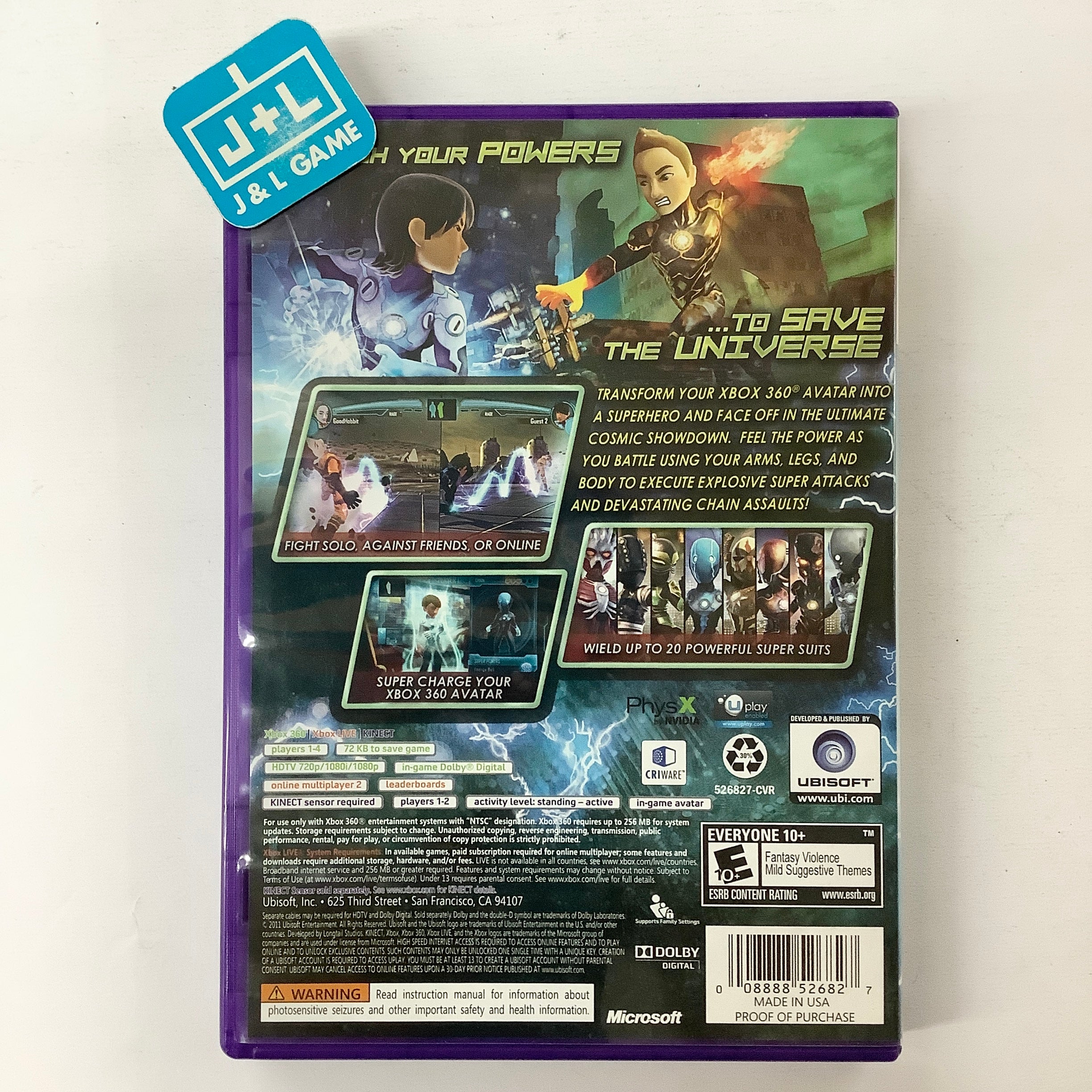 PowerUp Heroes (Kinect Required) - Xbox 360 [Pre-Owned] Video Games Ubisoft   