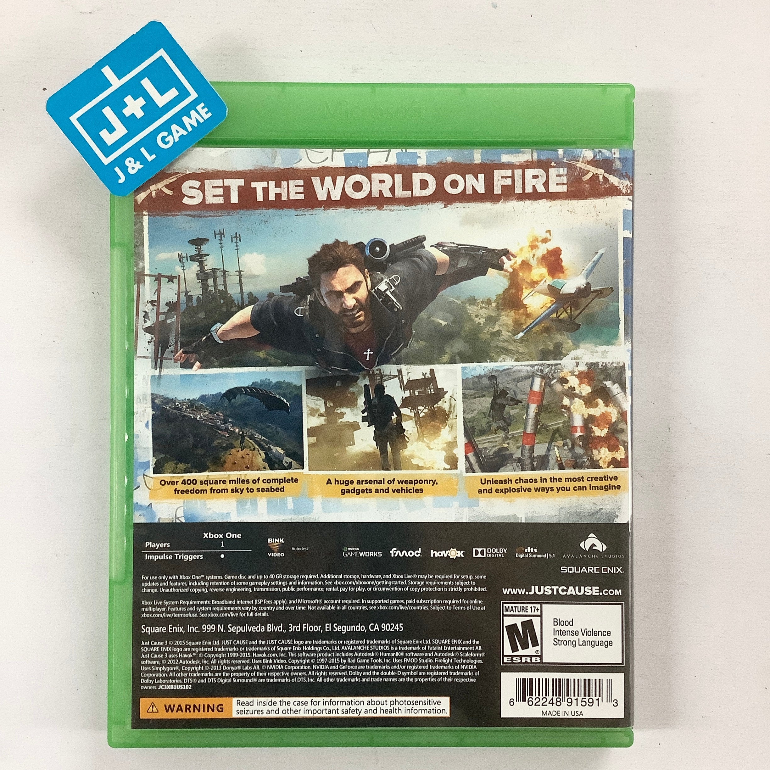 Just Cause 3 - (XB1) Xbox One [Pre-Owned] Video Games Square Enix   