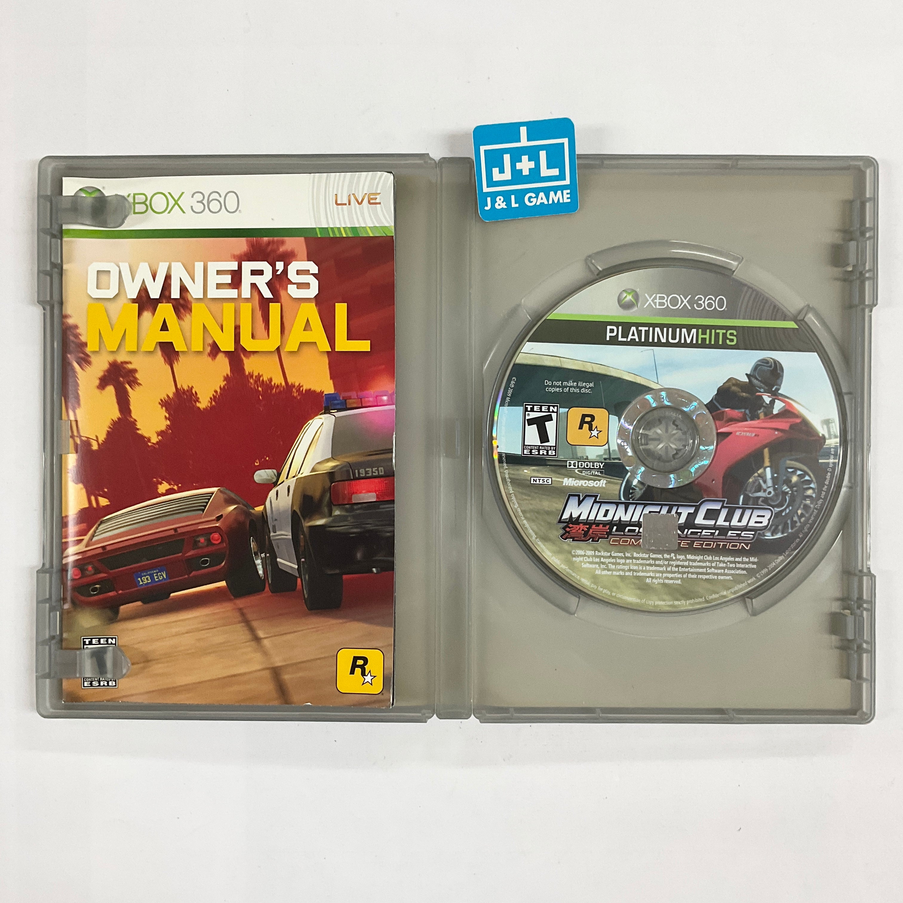 Midnight Club: Los Angeles Complete Edition (Platinum Hits) - Xbox 360 [Pre-Owned] Video Games Rockstar Games   