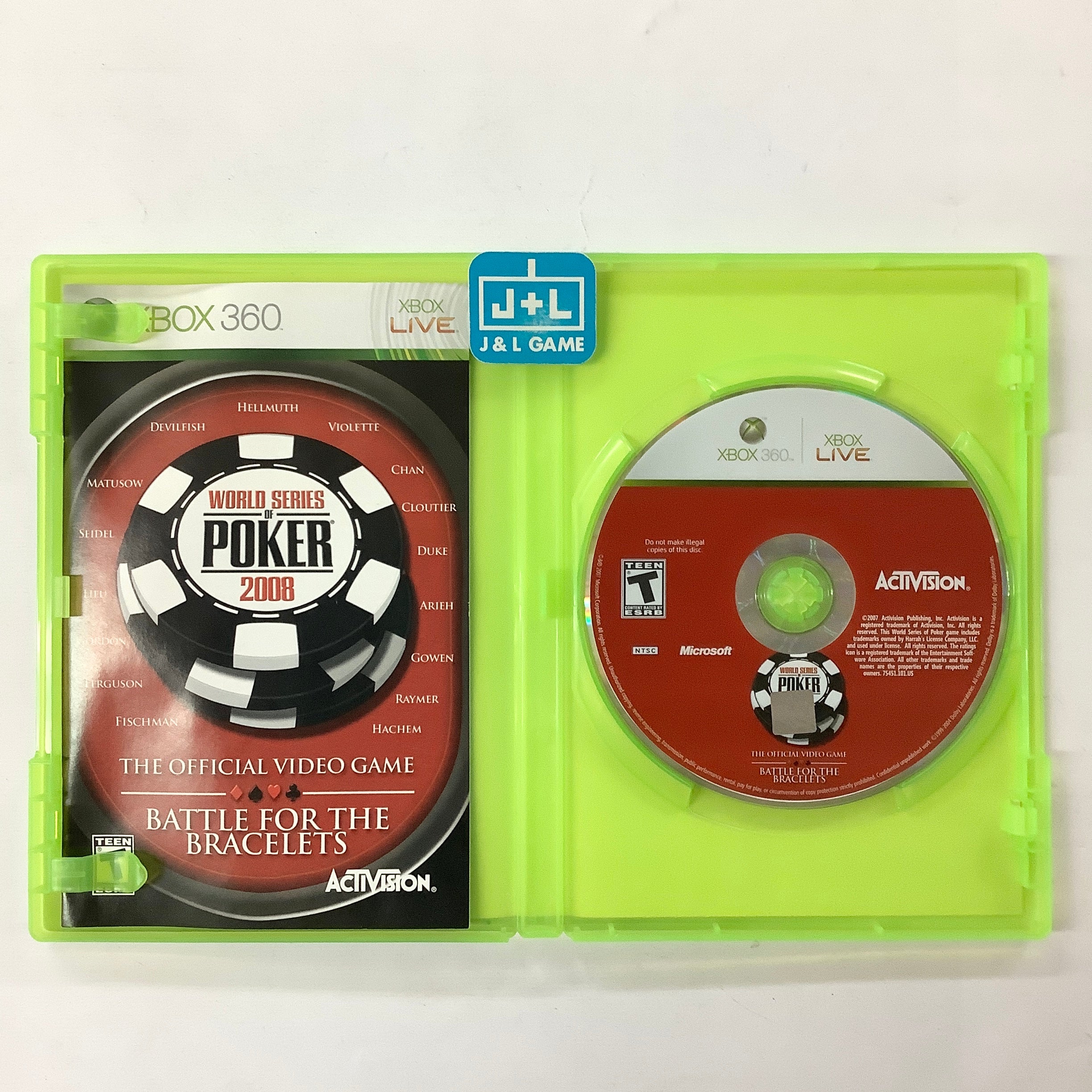 World Series of Poker 2008: Battle for the Bracelets - Xbox 360 [Pre-Owned] Video Games Activision   