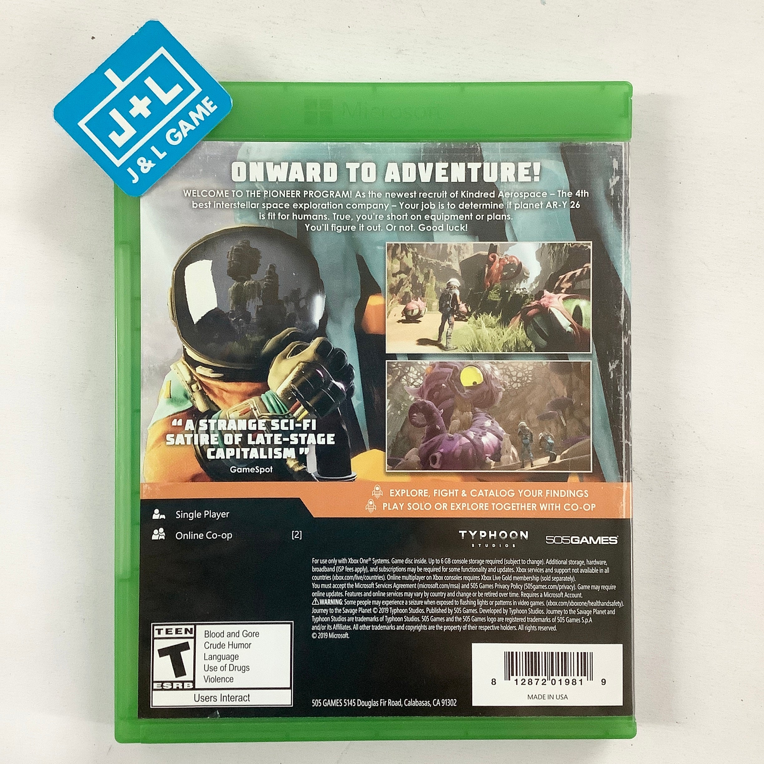 Journey To The Savage Planet - (XB1) Xbox One [Pre-Owned] Video Games 505 Games   