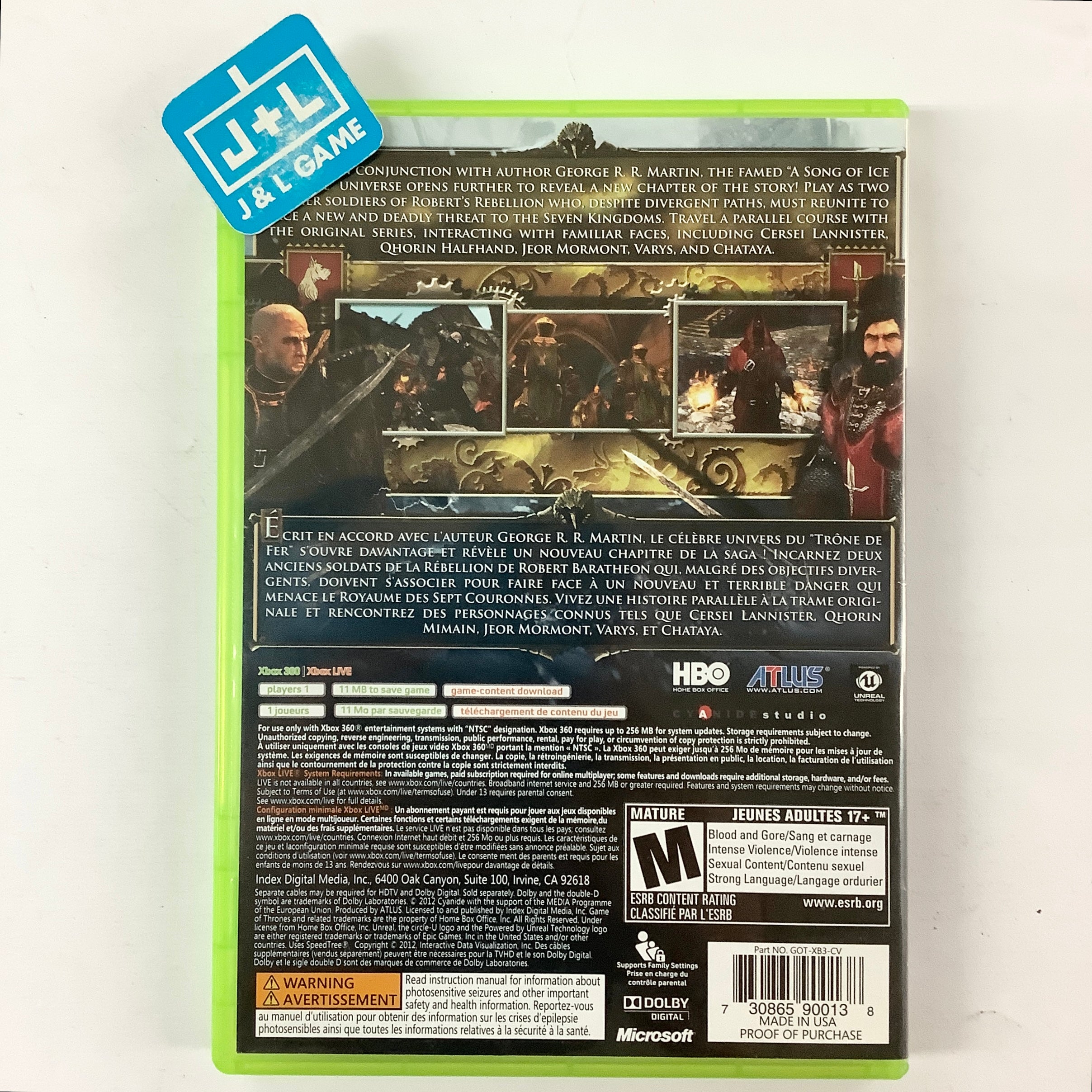 Game of Thrones - Xbox 360 [Pre-Owned] Video Games Atlus   