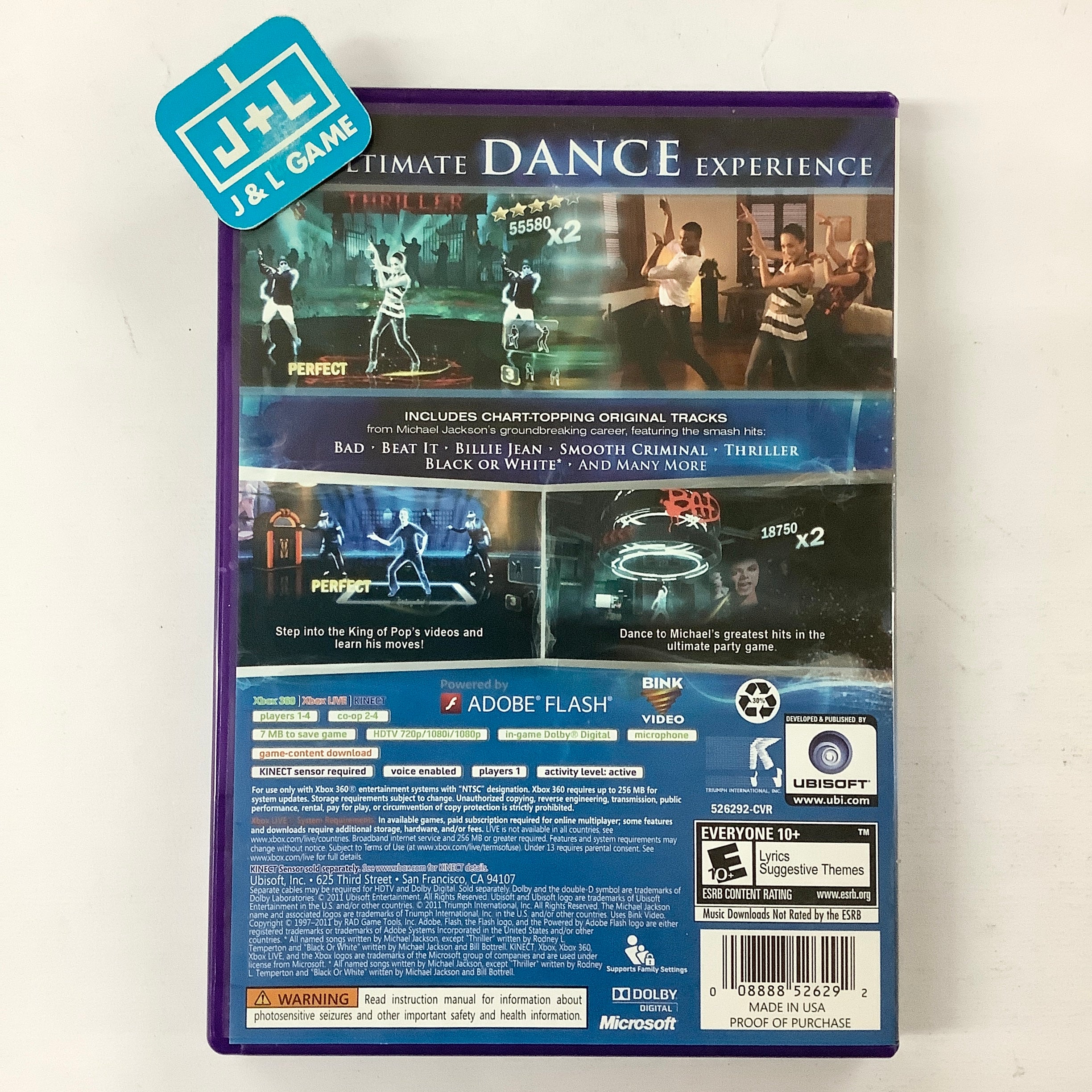 Michael Jackson The Experience (Kinect Required) - Xbox 360 [Pre-Owned] Video Games Ubisoft   