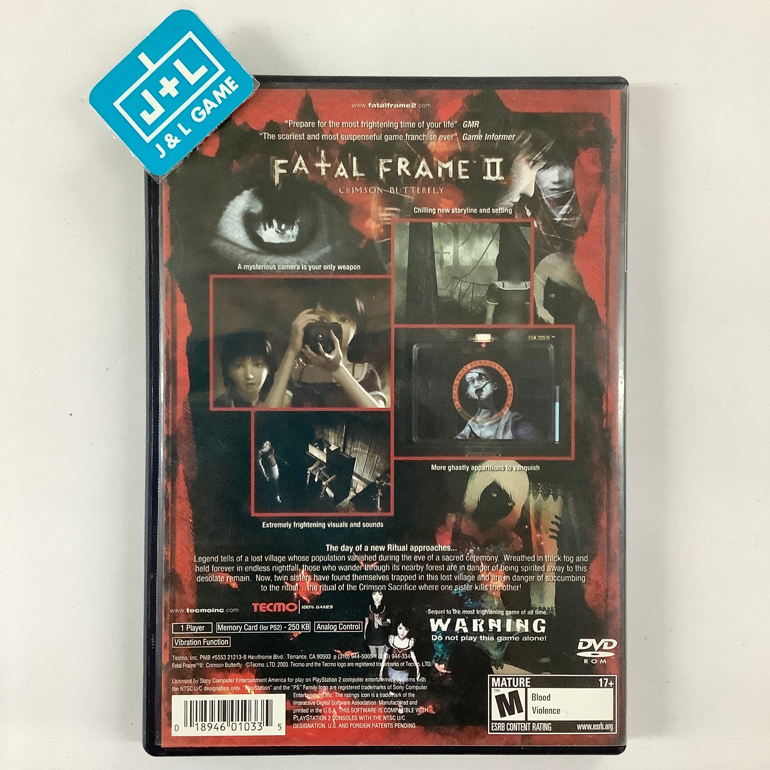 Fatal Frame II: Crimson Butterfly - (PS2) PlayStation 2 [Pre-Owned] Video Games Tecmo   