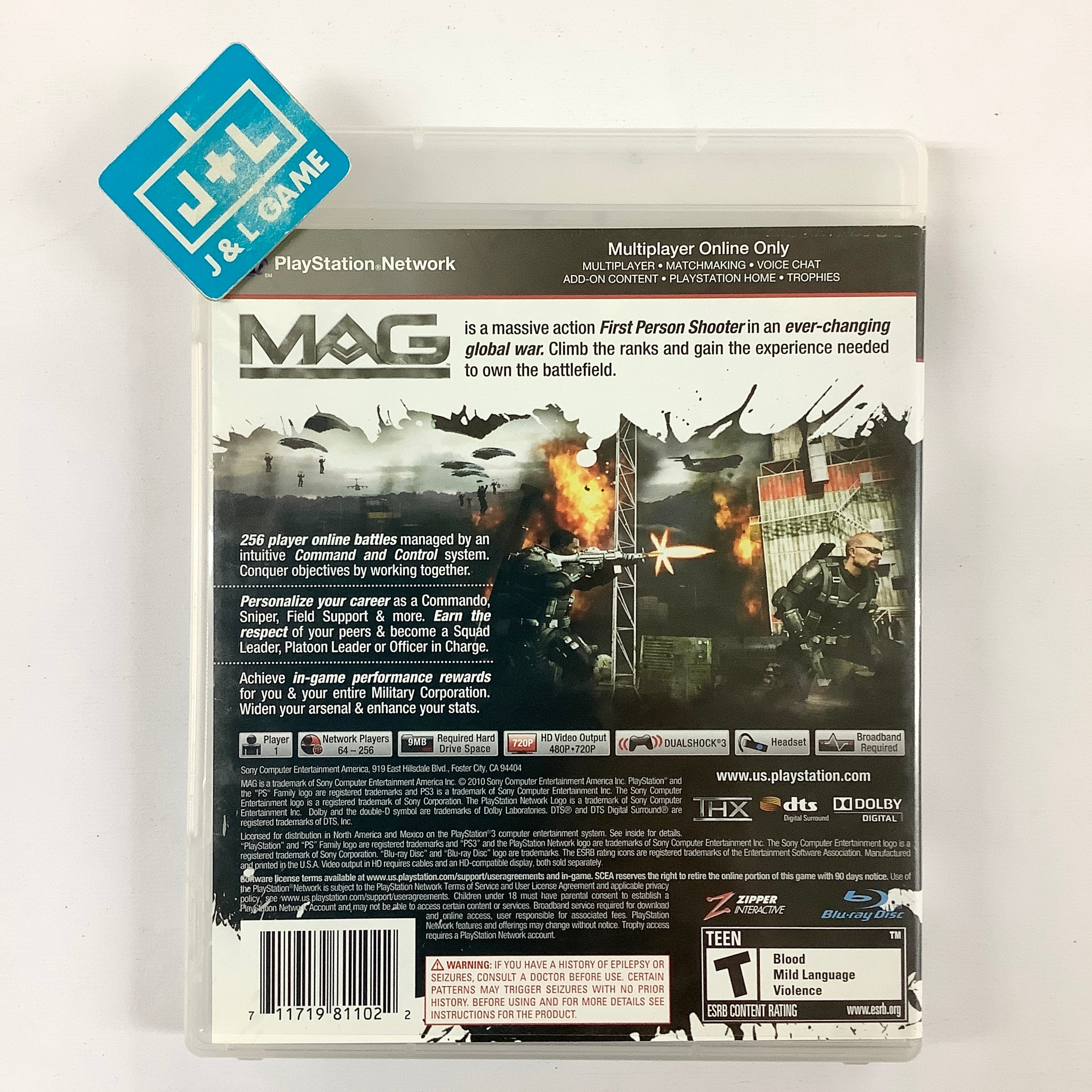 MAG - (PS3) PlayStation 3 [Pre-Owned] Video Games SCEA   