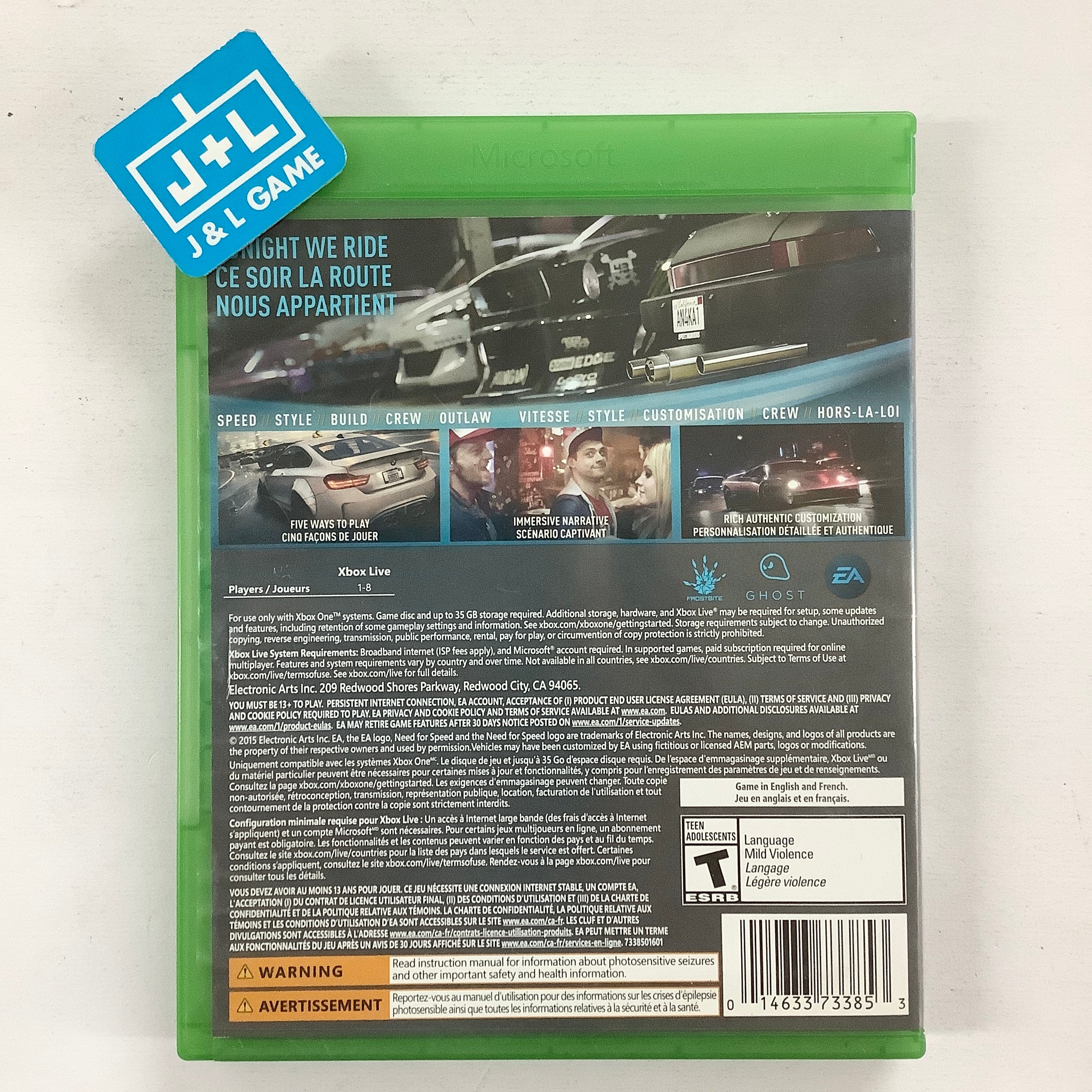 Need for Speed - (XB1) Xbox One [Pre-Owned] Video Games Electronic Arts   