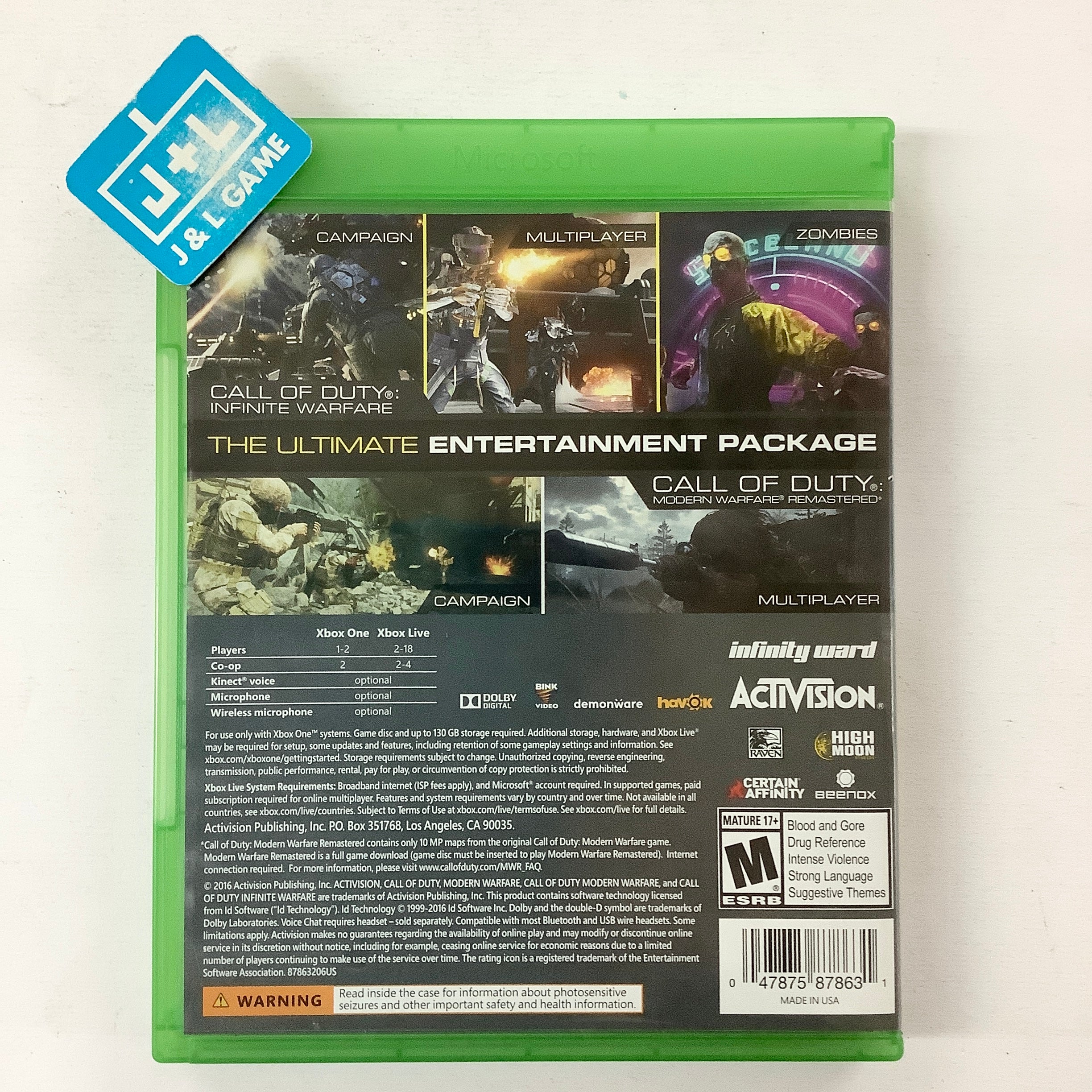 Call of Duty: Infinite Warfare (Legacy Edition) - (XB1) Xbox One [Pre-Owned] Video Games Activision   