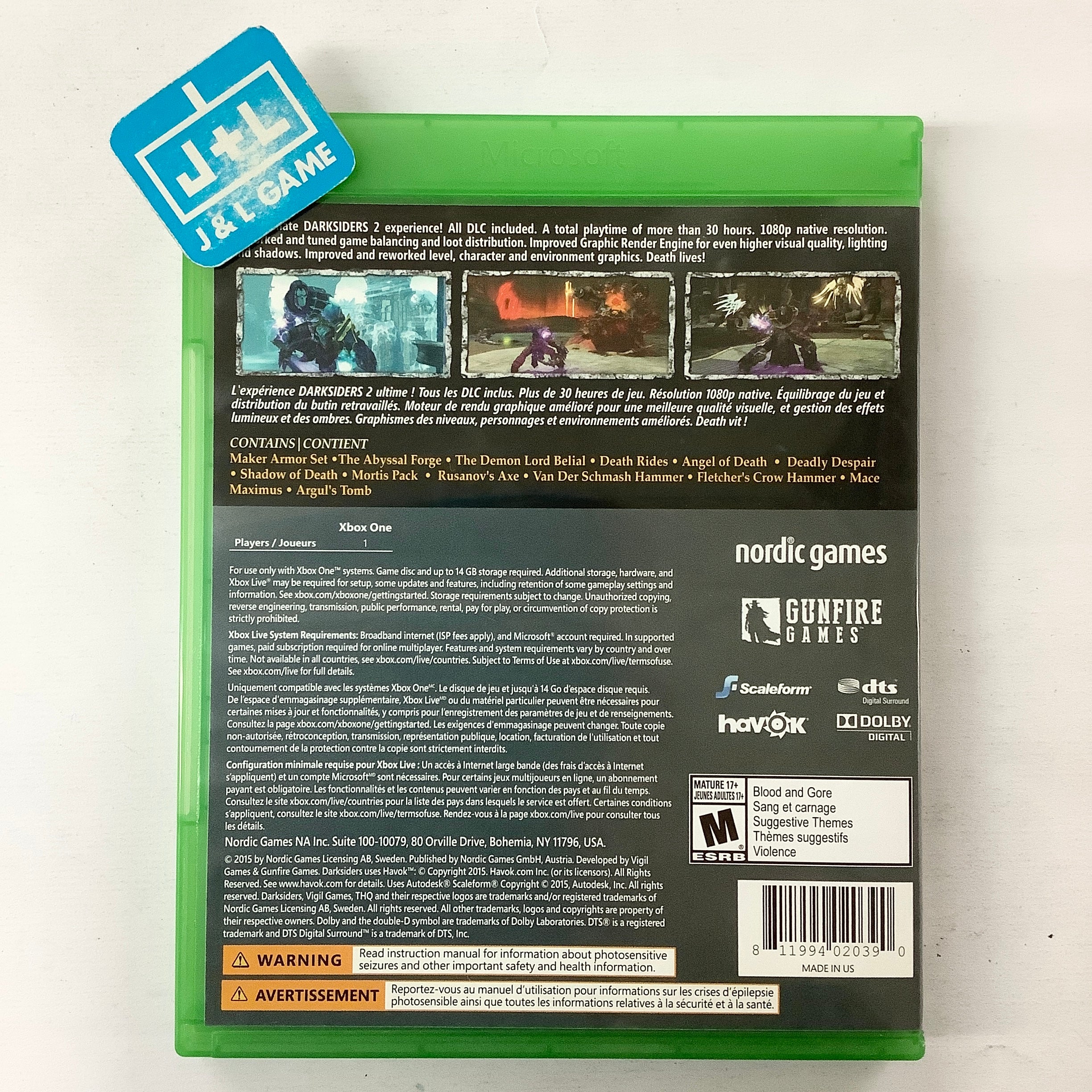 Darksiders II: Deathinitive Edition - (XB1) Xbox One [Pre-Owned] Video Games Nordic Games Publishing   