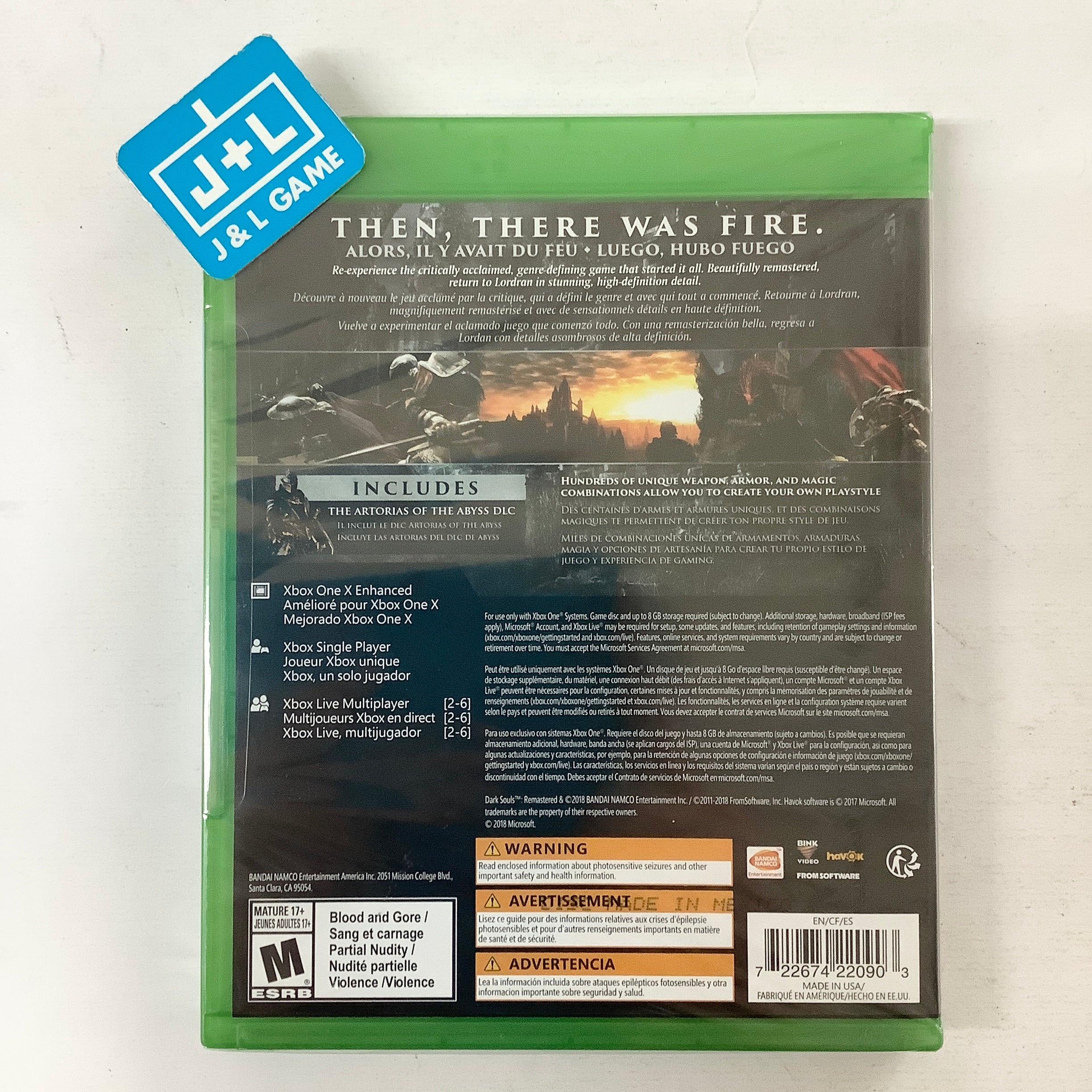 Dark Souls Remastered - (XB1) Xbox One Video Games BANDAI NAMCO Entertainment   