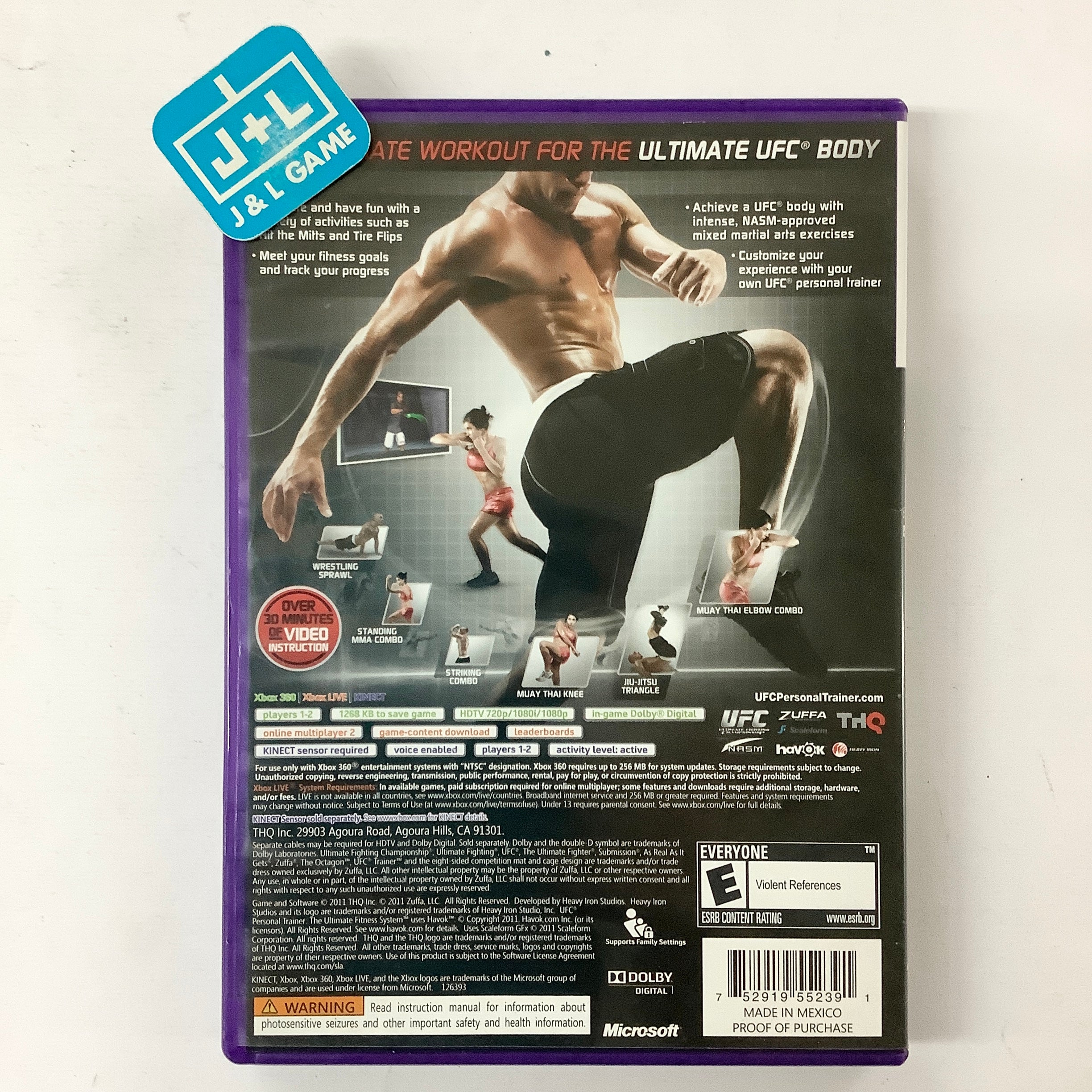 UFC Personal Trainer: The Ultimate Fitness System (Kinect Required) - Xbox 360 [Pre-Owned] Video Games THQ   