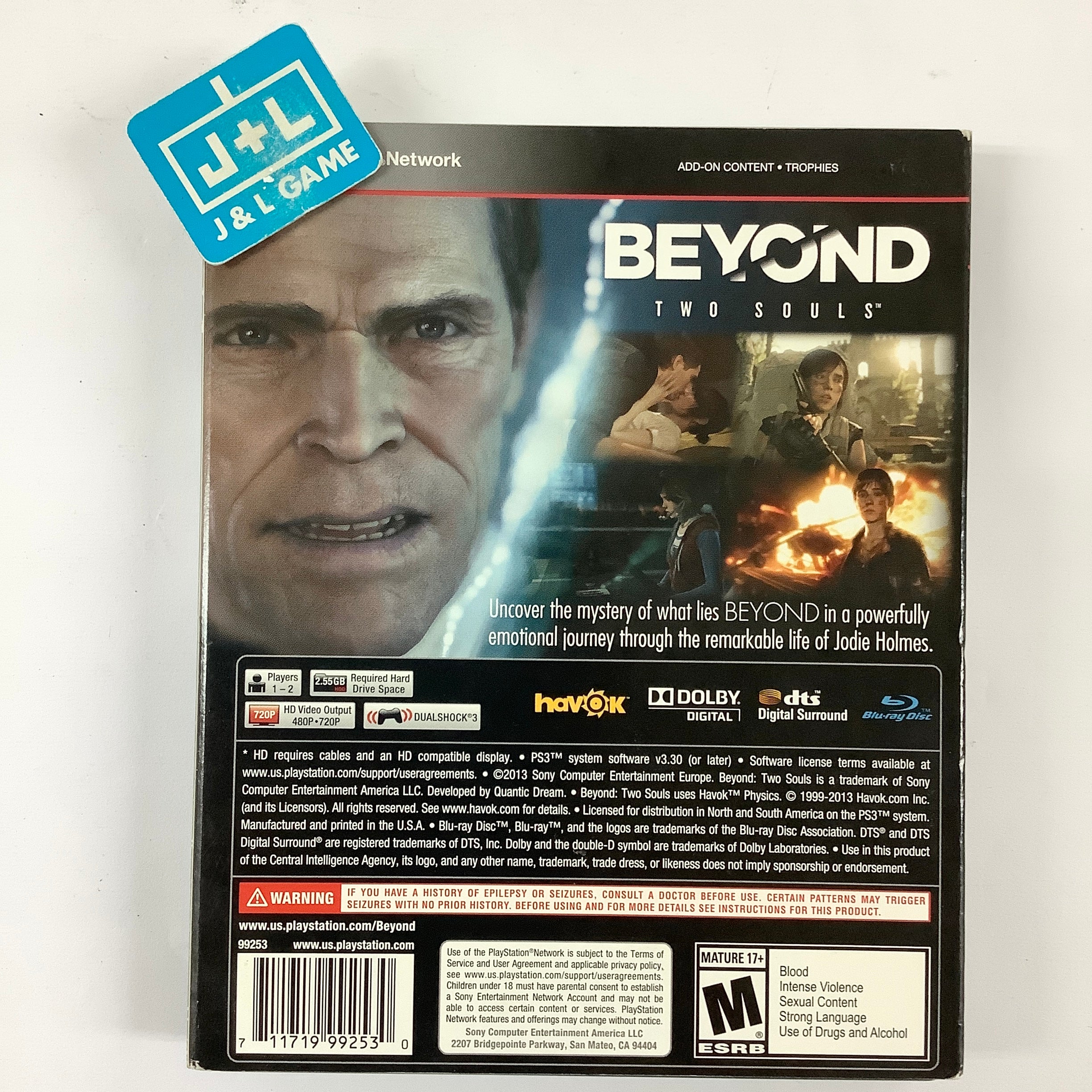 Beyond: Two Souls (Special Edition) - (PS3) PlayStation 3 [Pre-Owned] Video Games SCEI   