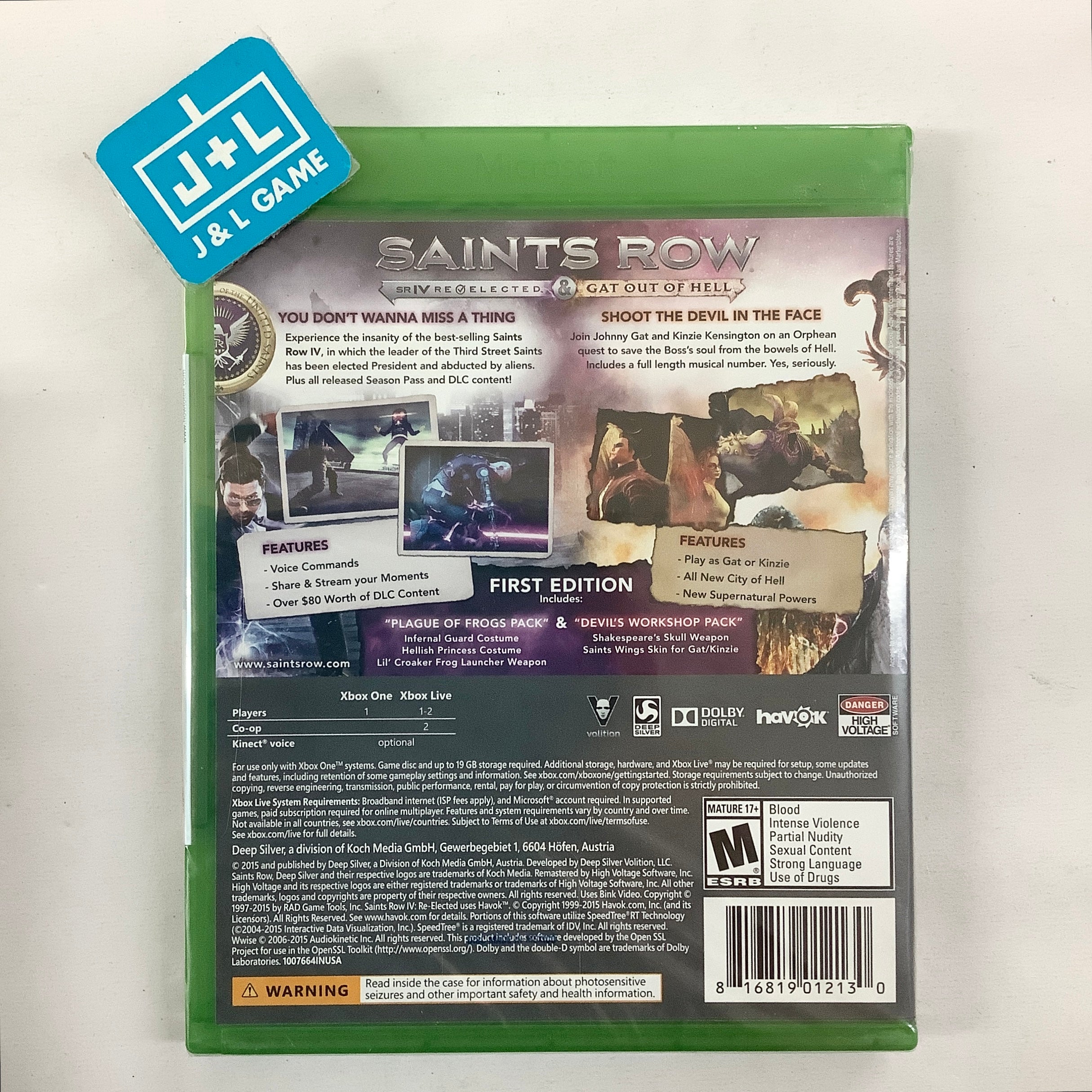 Saints Row IV Re-Elected & Gat Out of Hell - (XB1) Xbox One Video Games Deep Silver   