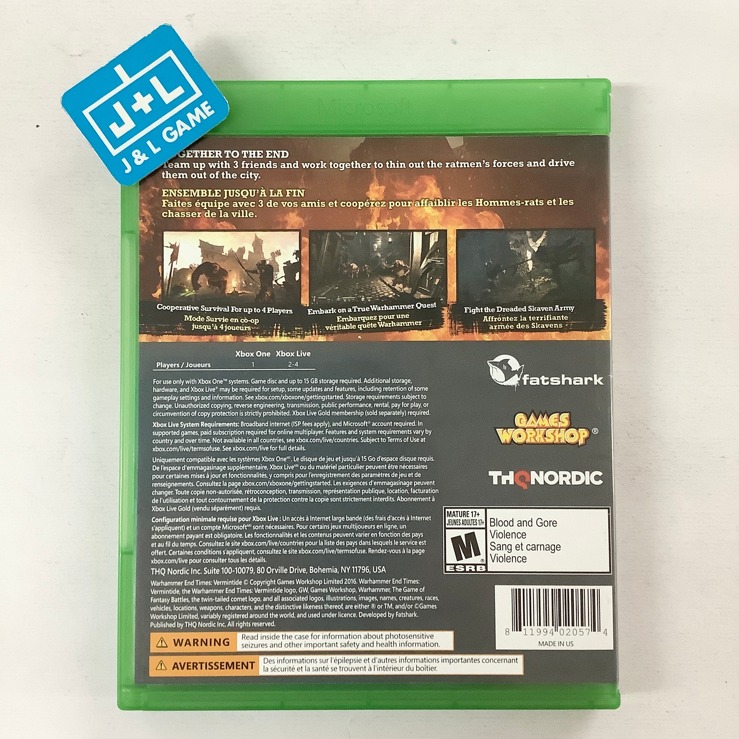 Warhammer: The End Times - Vermintide - (XB1) Xbox One [Pre-Owned] Video Games THQ Nordic   