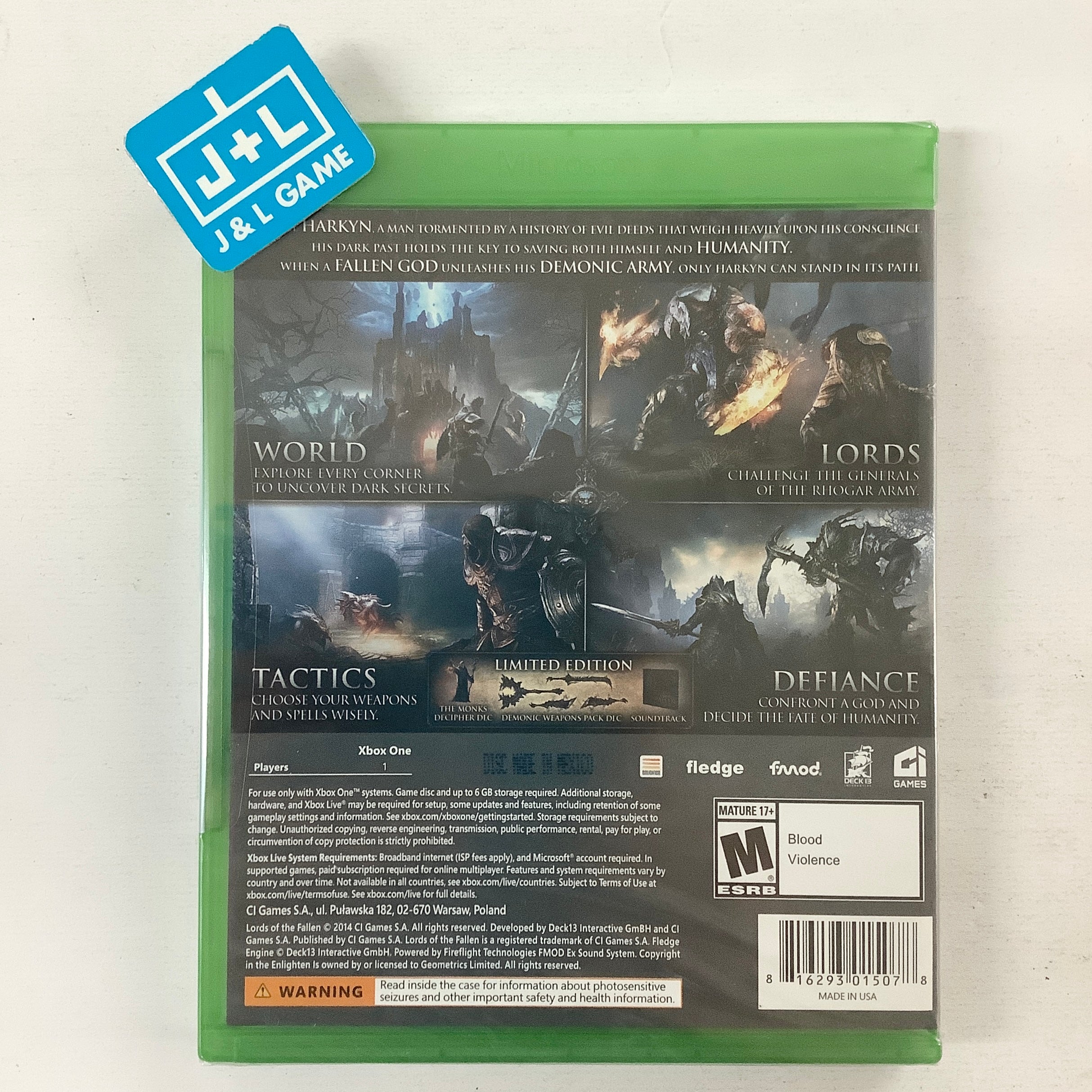 Lords of the Fallen (Limited Edition) - (XB1) Xbox One Video Games BANDAI NAMCO Entertainment   