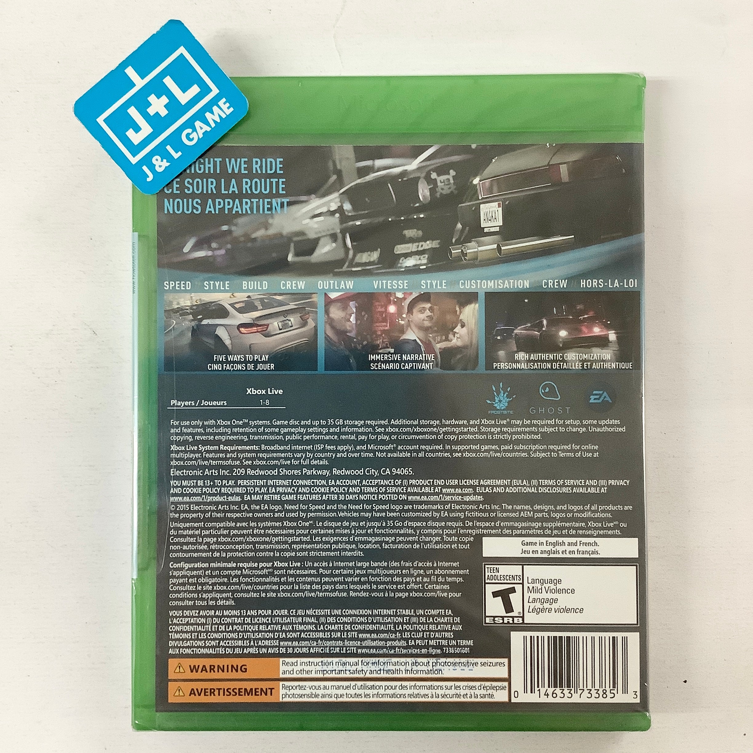 Need for Speed - (XB1) Xbox One Video Games Electronic Arts   