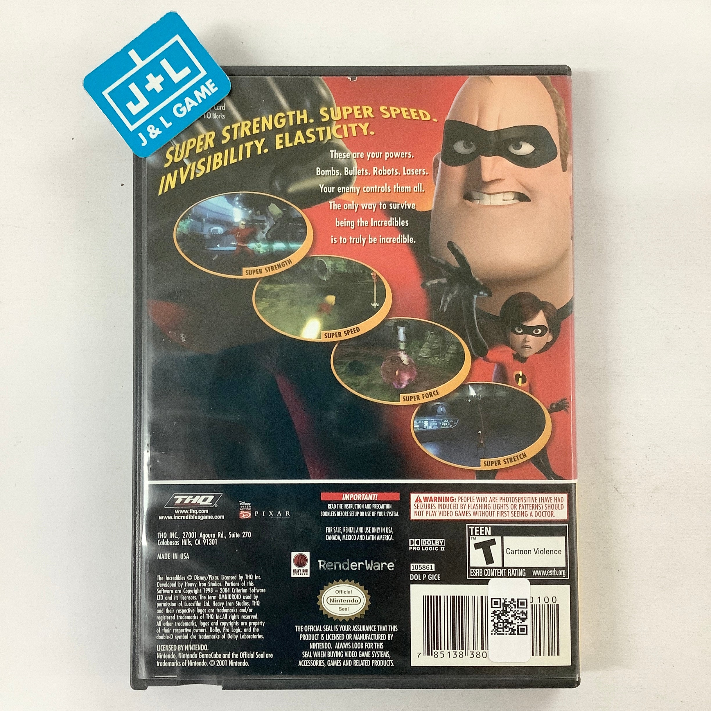 The Incredibles (Player's Choice) - (GC) GameCube [Pre-Owned] Video Games THQ   