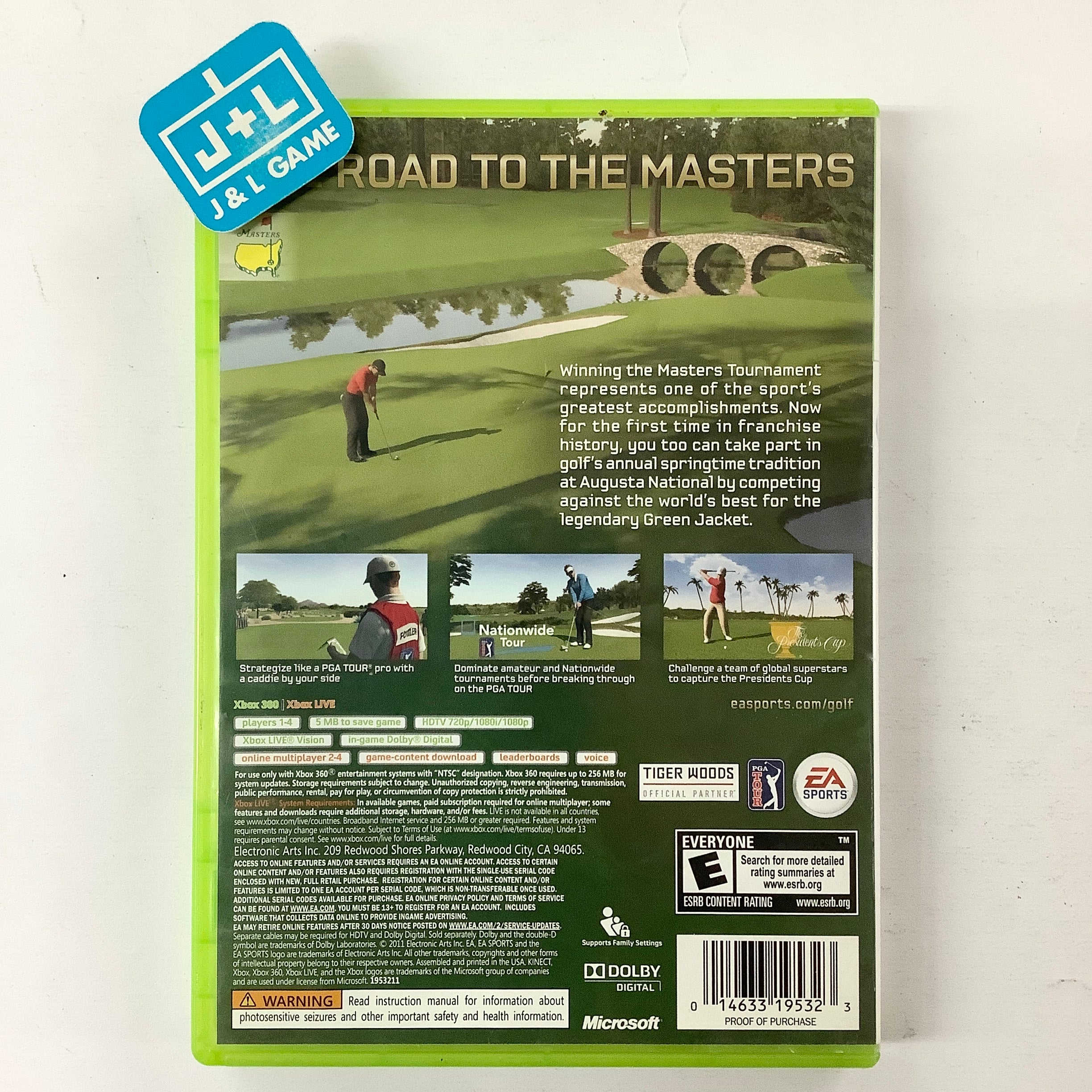 Tiger Woods PGA Tour 12: The Masters - Xbox 360 [Pre-Owned] Video Games Electronic Arts   