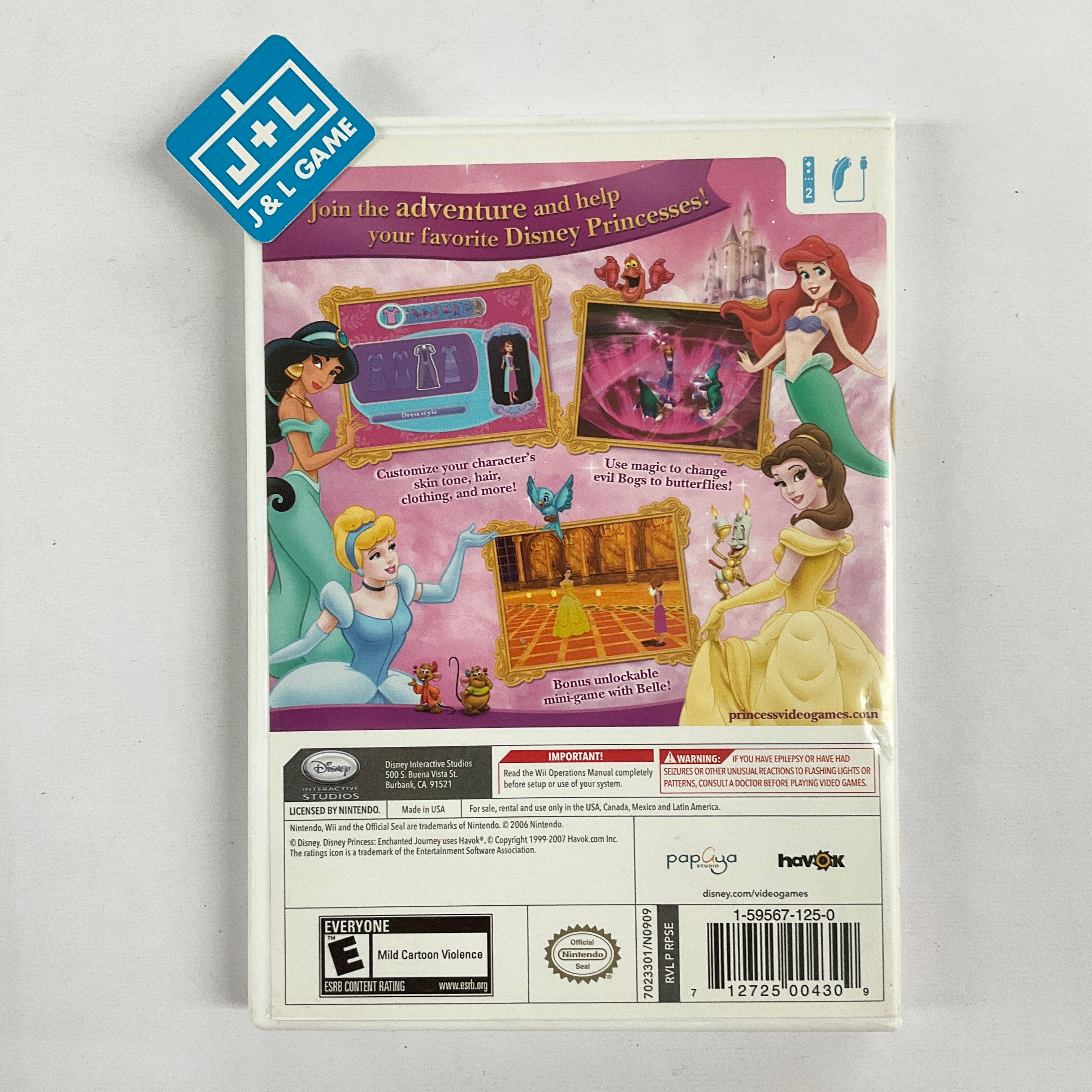 Disney Princess: Enchanted Journey - Nintendo Wii [Pre-Owned] Video Games Disney Interactive Studios   