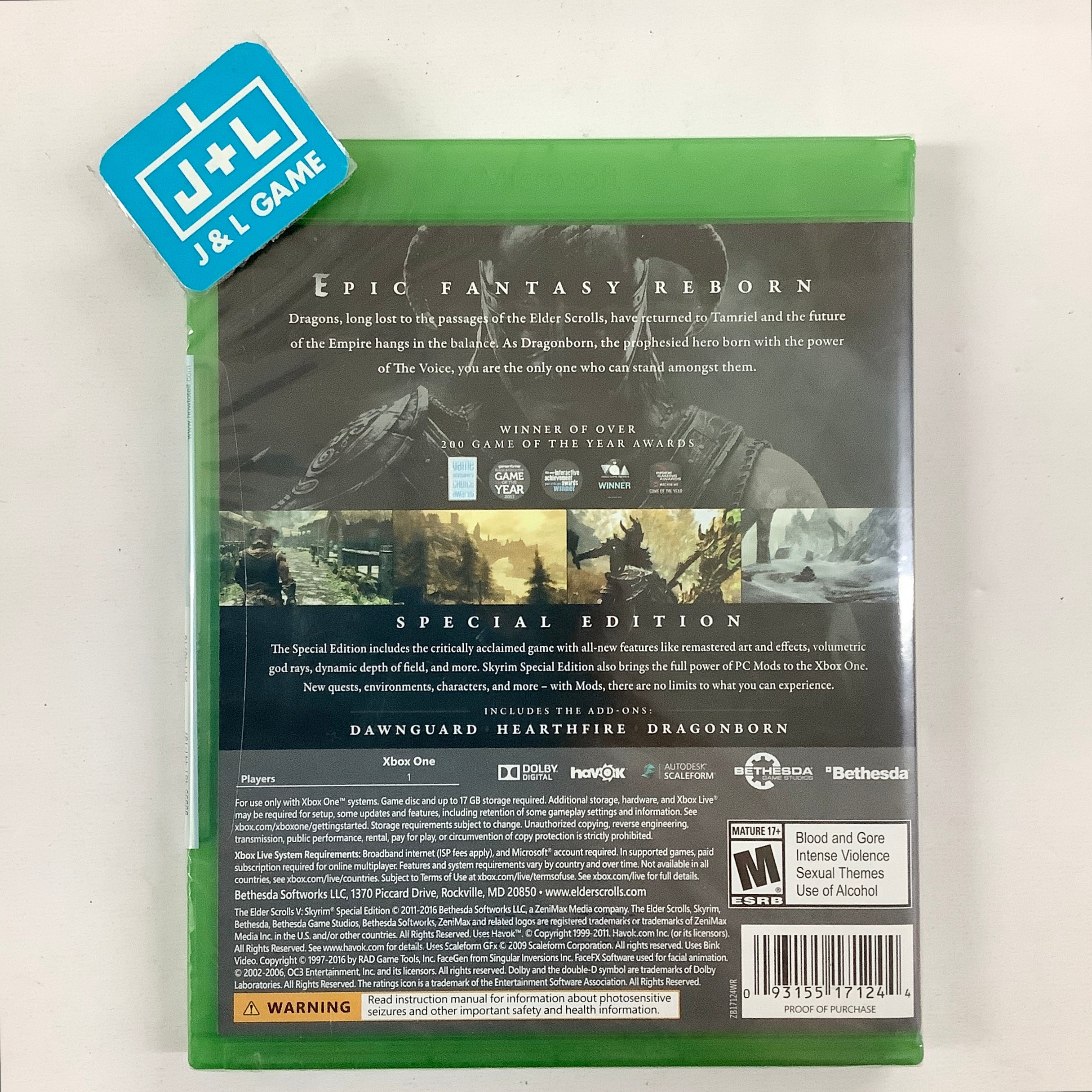 The Elder Scrolls V Skyrim: Special Edition - (XB1) Xbox One Video Games Bethesda Softworks   