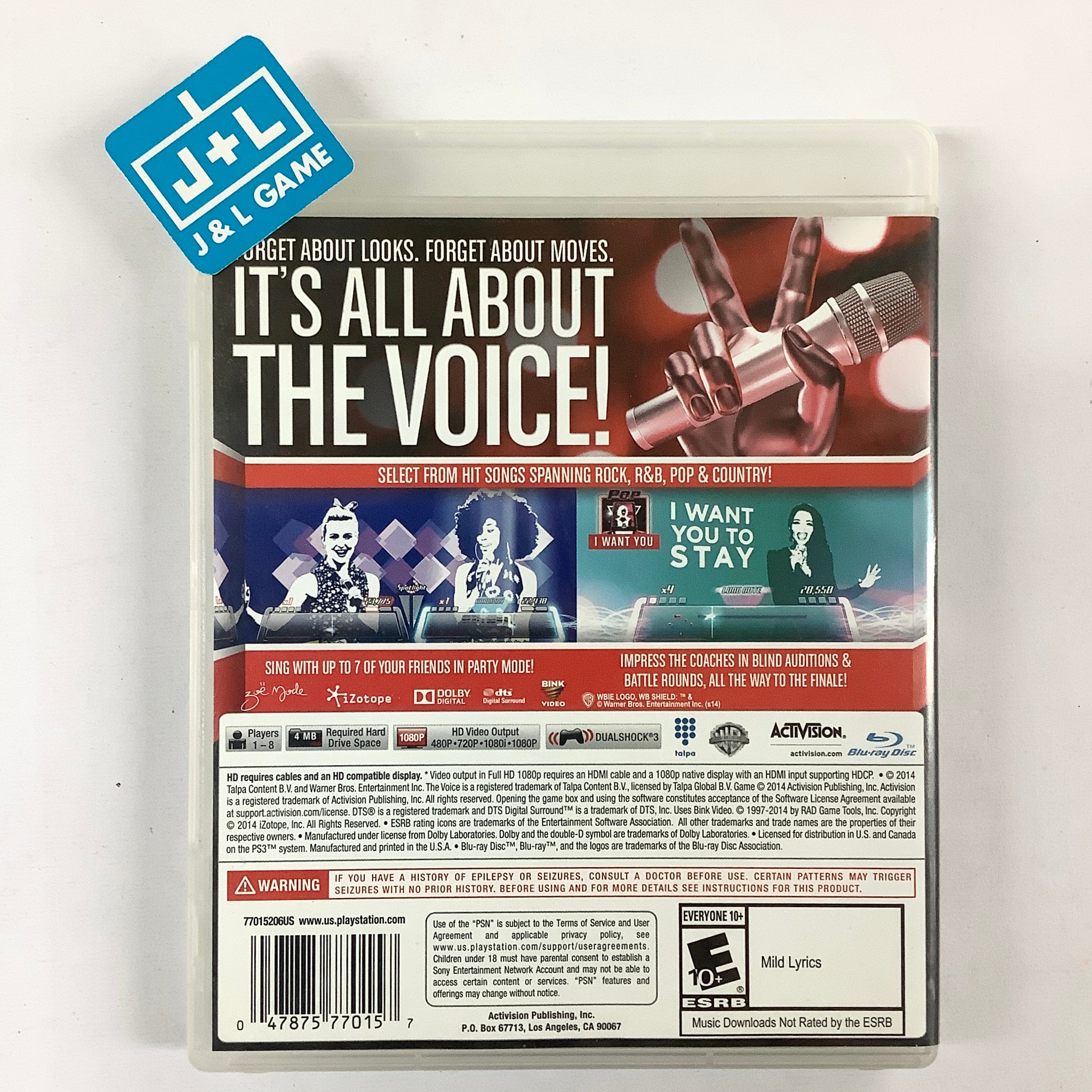 The Voice: I Want You (Game Only) - PlayStation 3 [Pre-Owned] Video Games ACTIVISION   