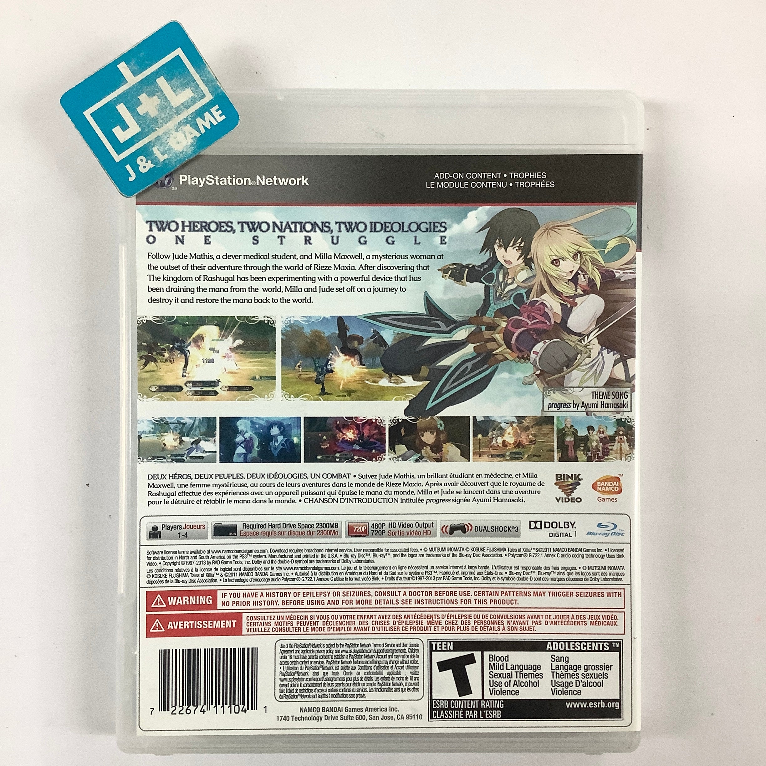 Tales of Xillia - (PS3) PlayStation 3 [Pre-Owned] Video Games Bandai Namco Games   