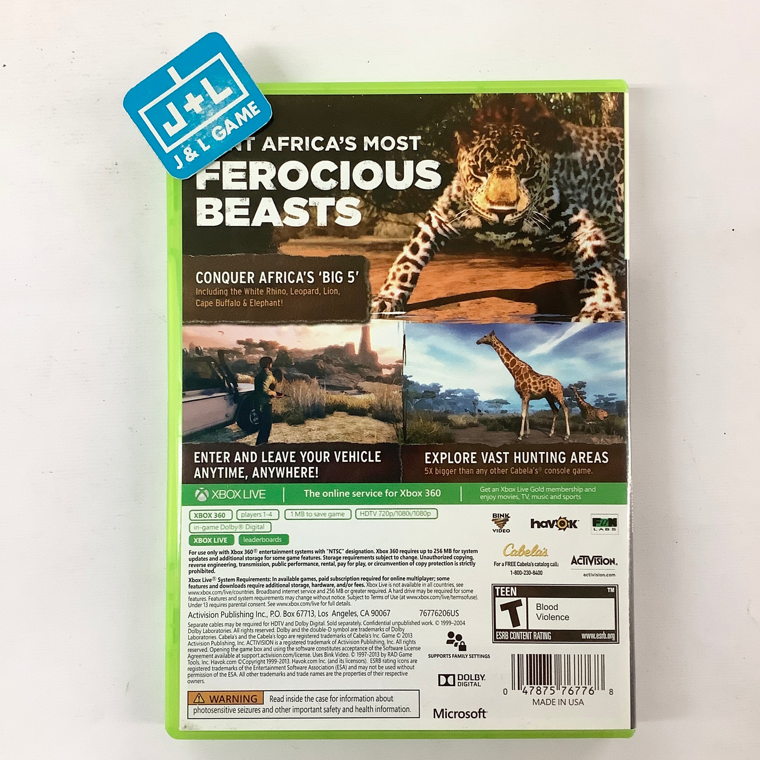 Cabela's African Adventures - Xbox 360 [Pre-Owned] Video Games Activision Value   