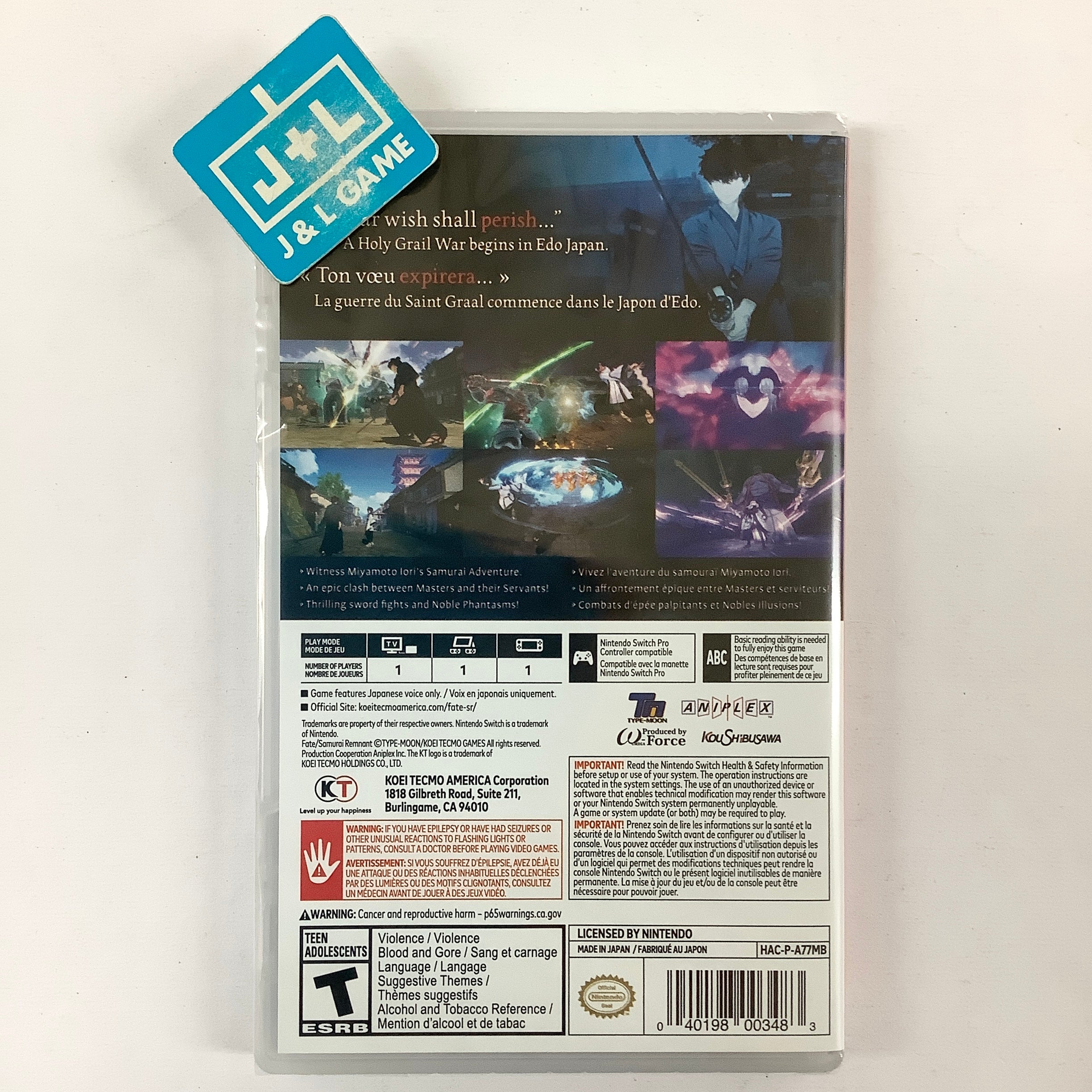 Fate/Samurai Remnant - (NSW) Nintendo Switch Video Games KT   