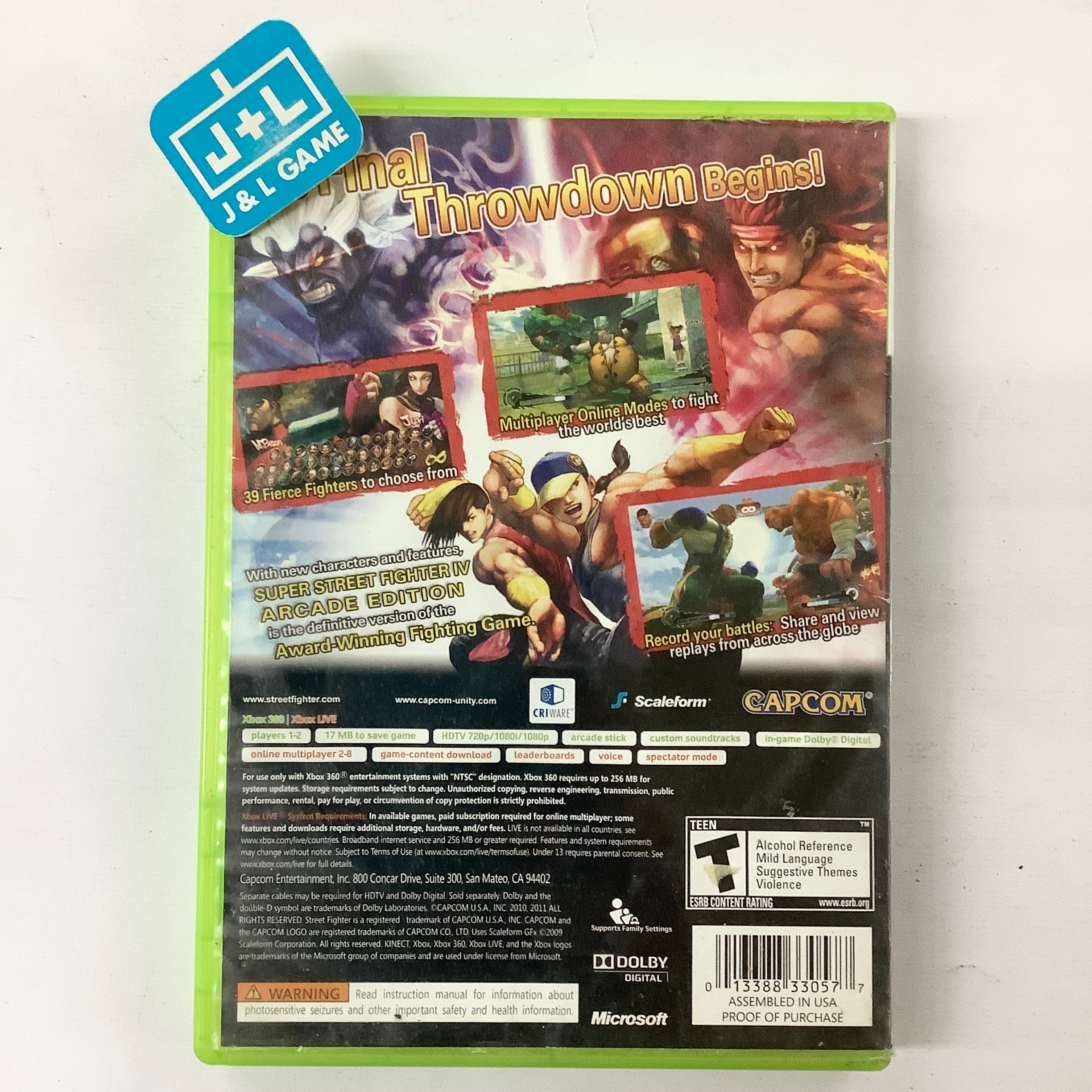 Super Street Fighter IV: Arcade Edition - Xbox 360 [Pre-Owned] Video Games Capcom   