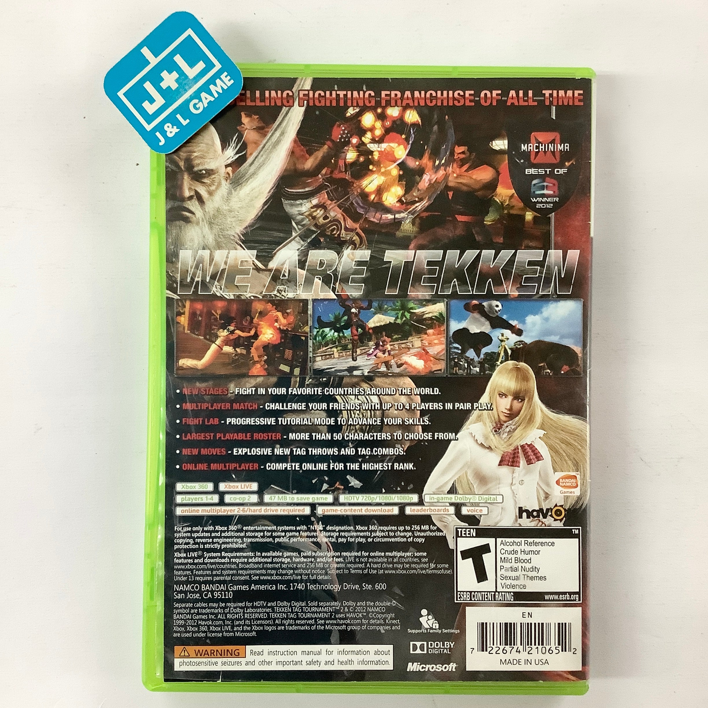 Tekken Tag Tournament 2 - Xbox 360 [Pre-Owned] Video Games Namco Bandai Games   