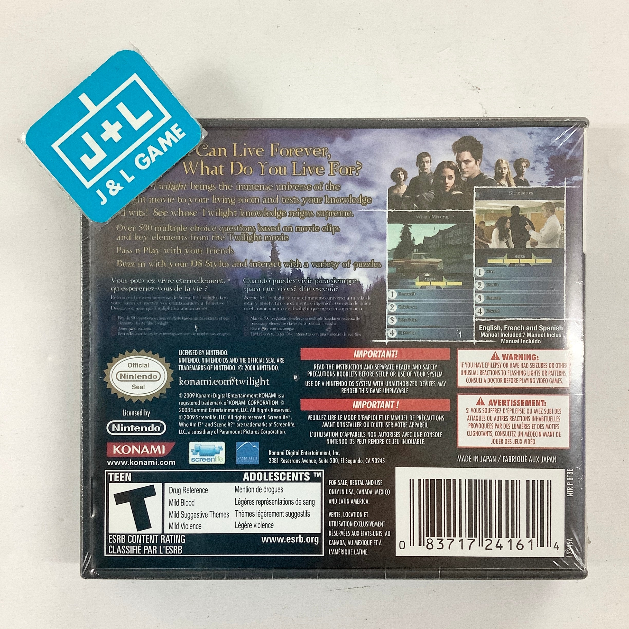 Scene It? Twilight - (NDS) Nintendo DS Video Games Konami   